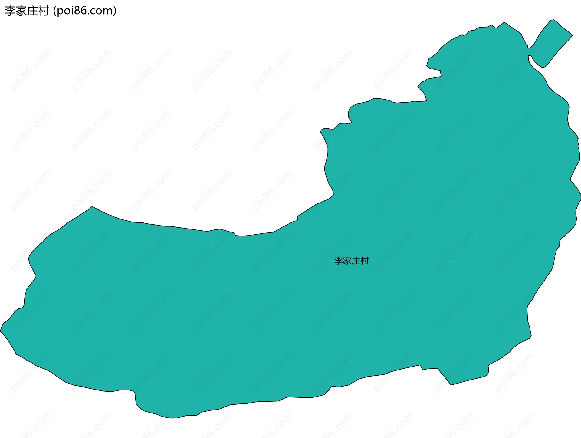 李家庄村边界地图