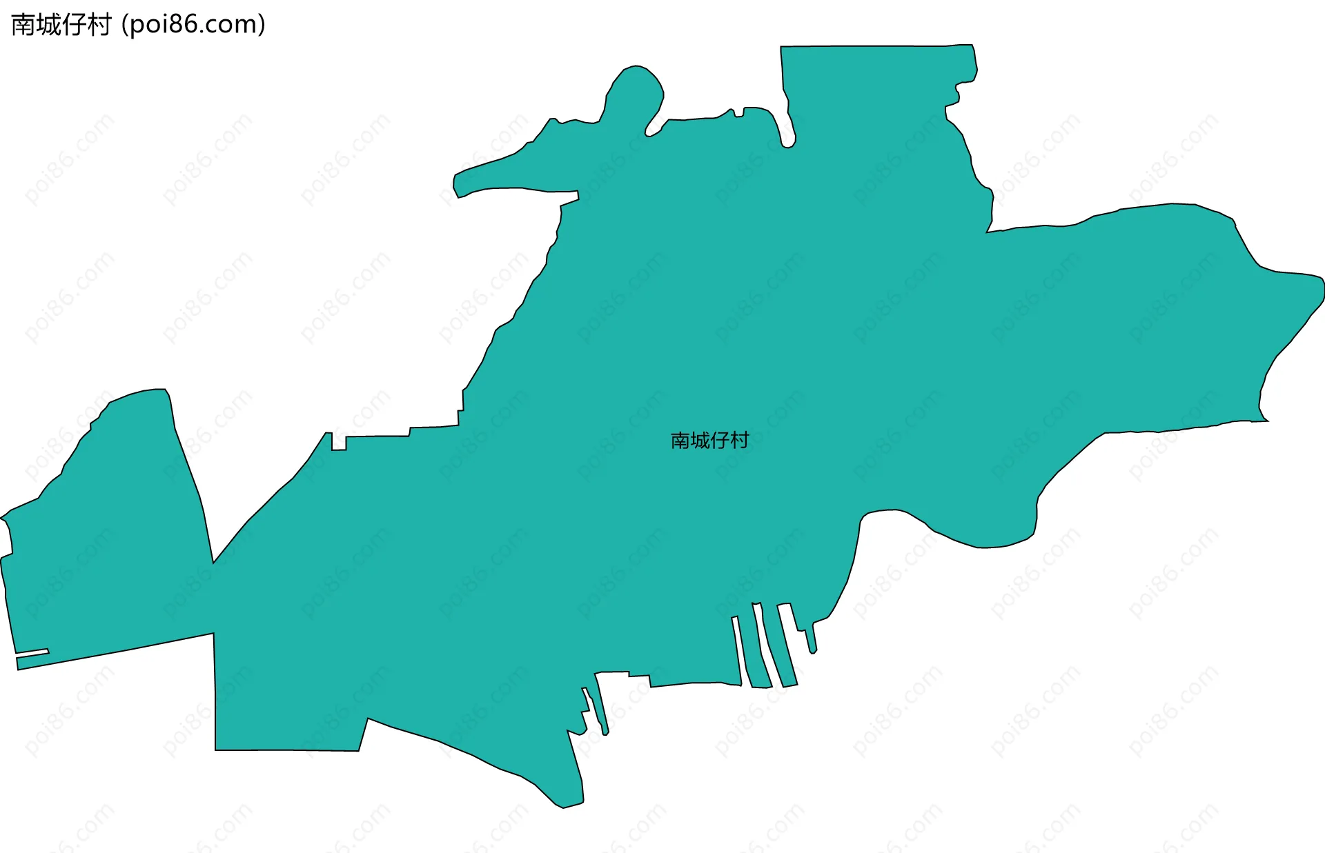 南城仔村边界地图