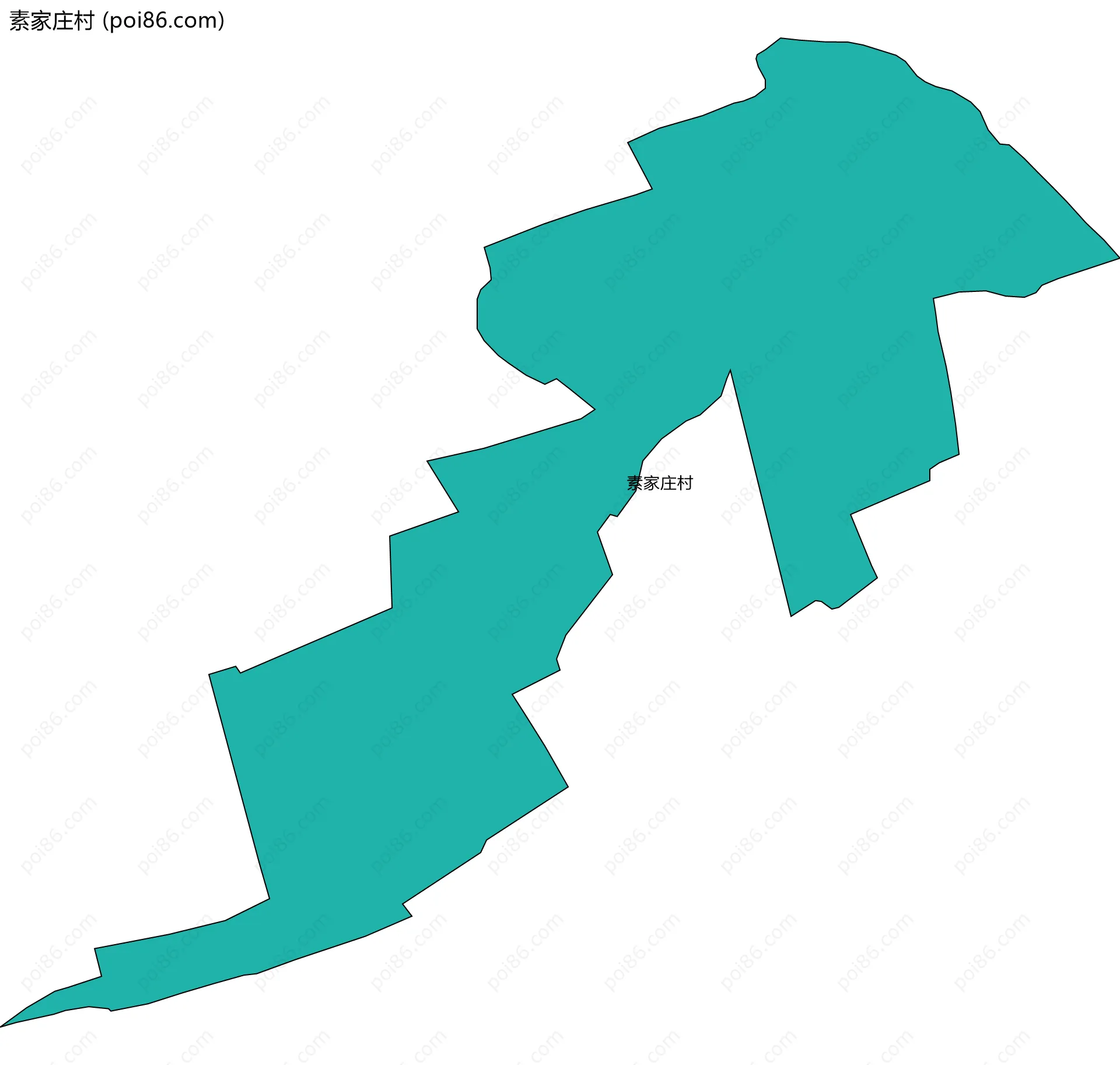 素家庄村边界地图