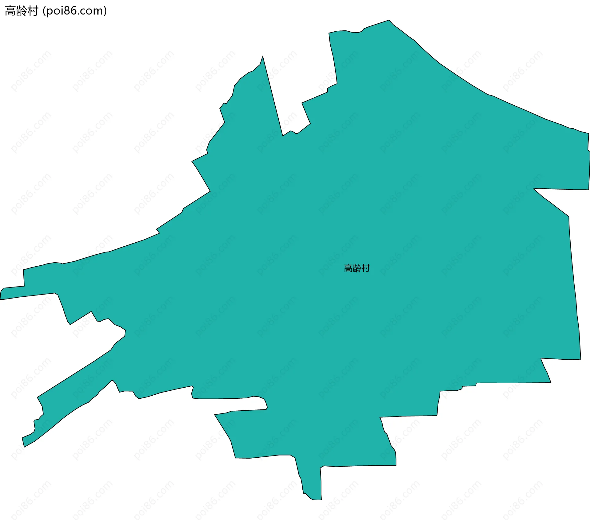 高龄村边界地图
