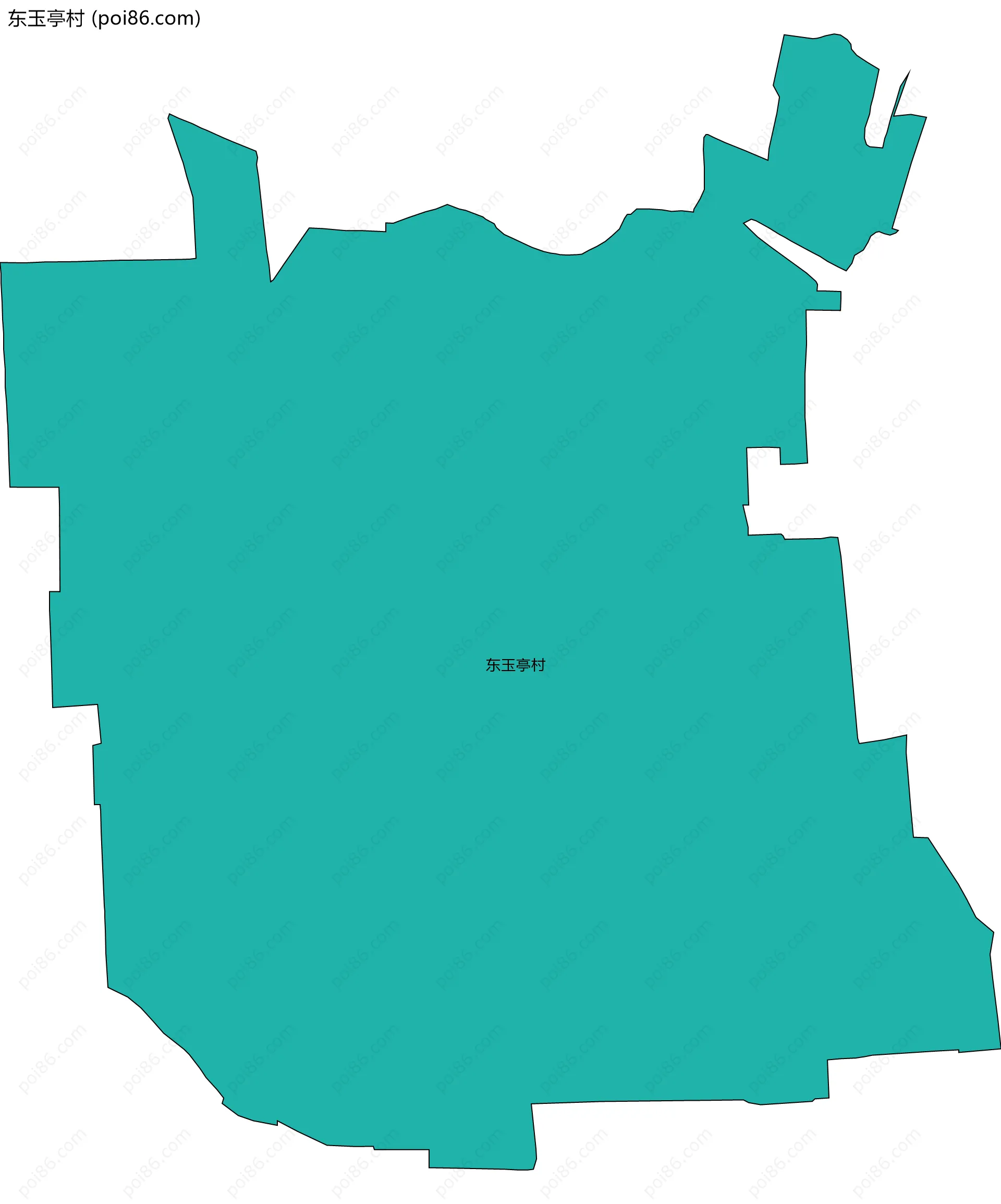 东玉亭村边界地图