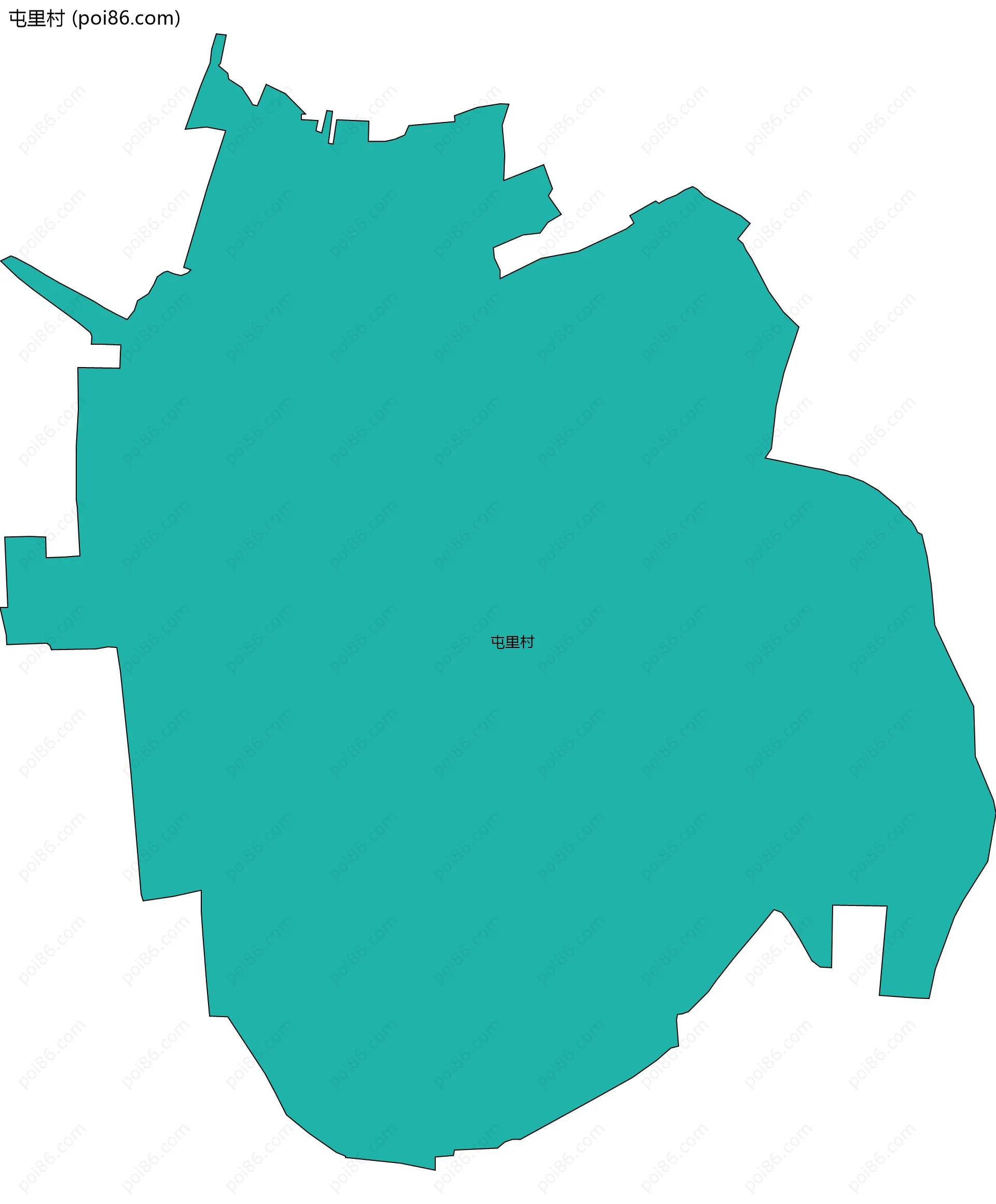 屯里村边界地图