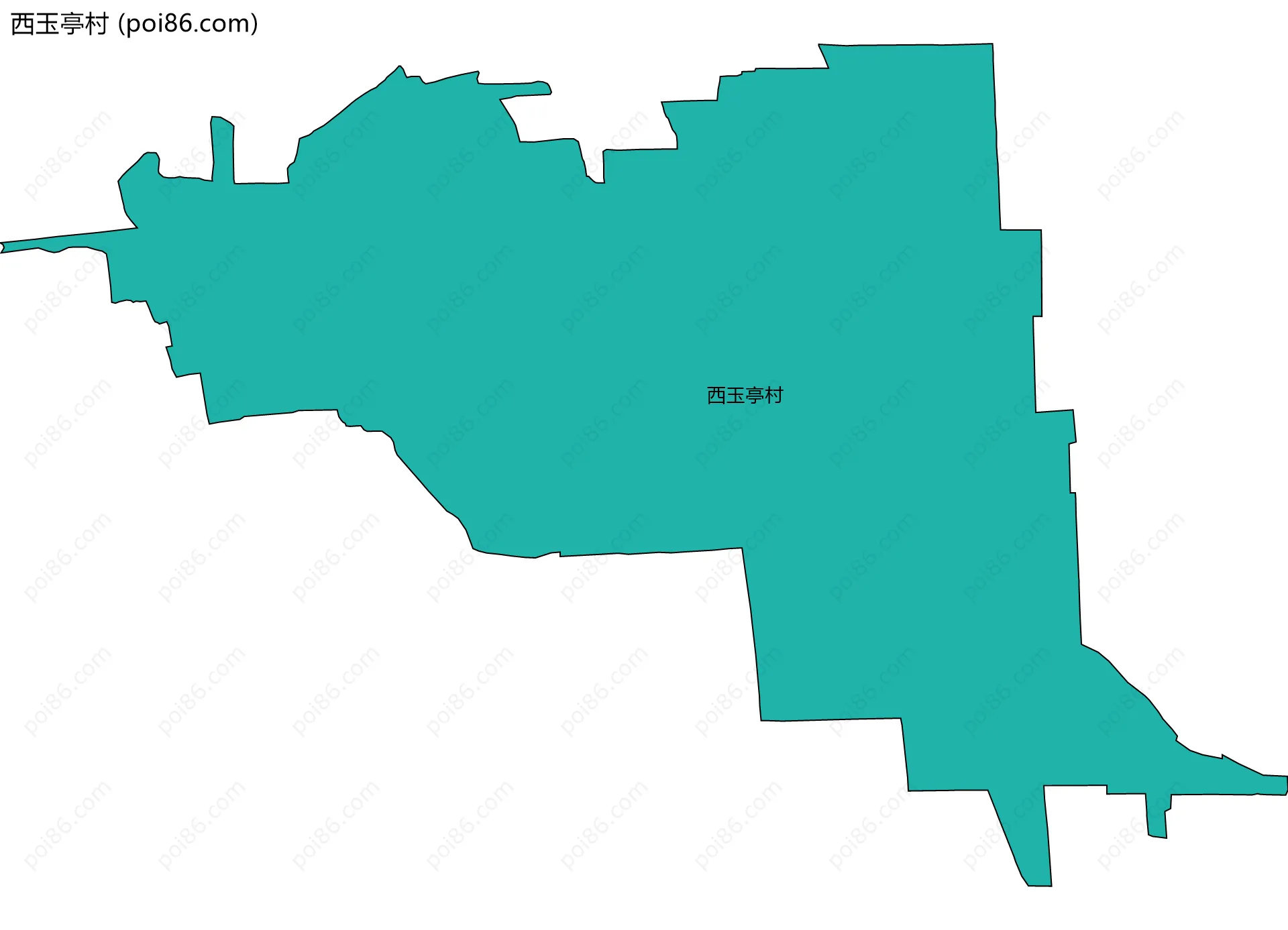 西玉亭村边界地图