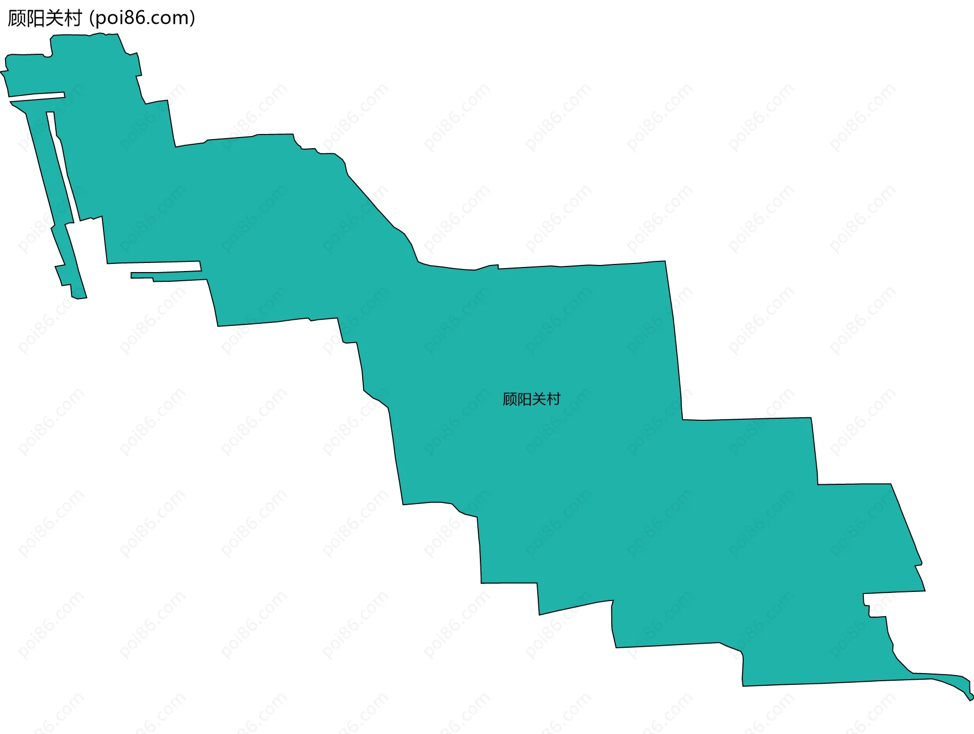 顾阳关村边界地图