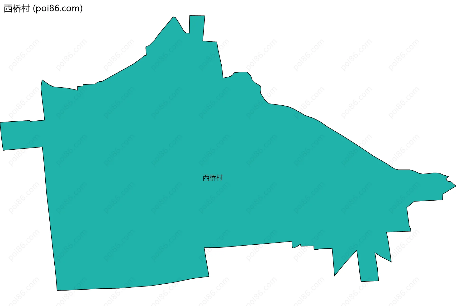 西桥村边界地图