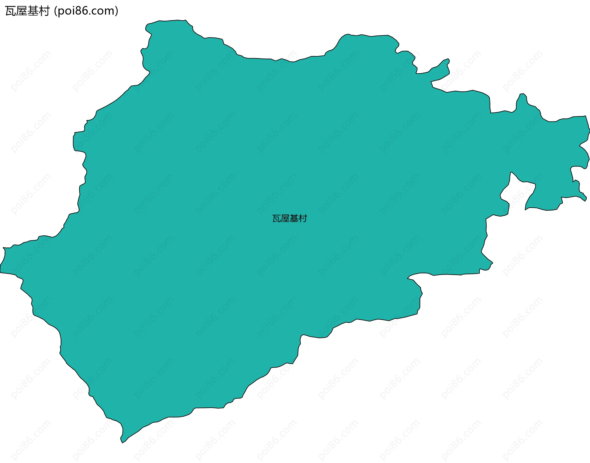 瓦屋基村边界地图