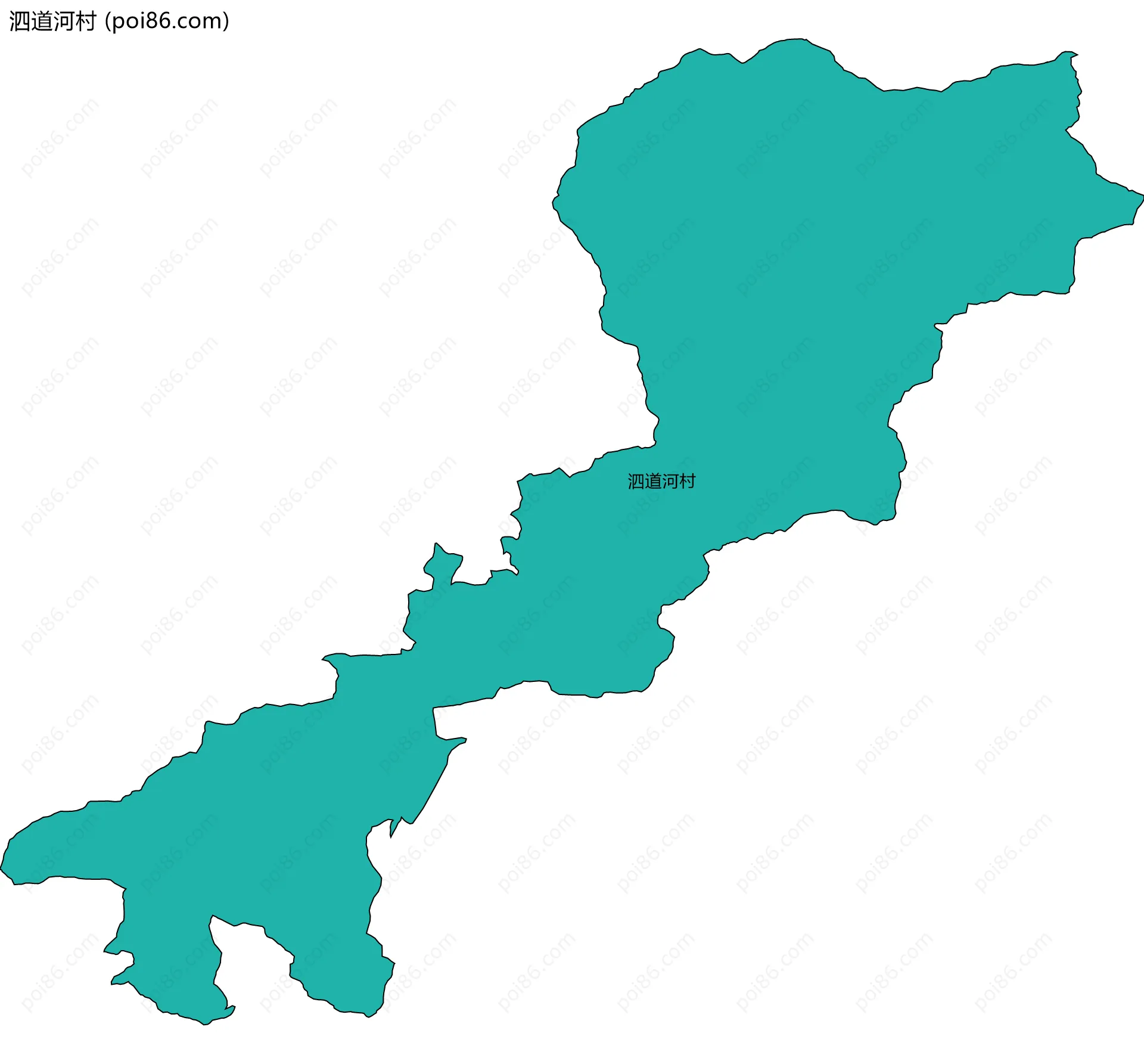 泗道河村边界地图