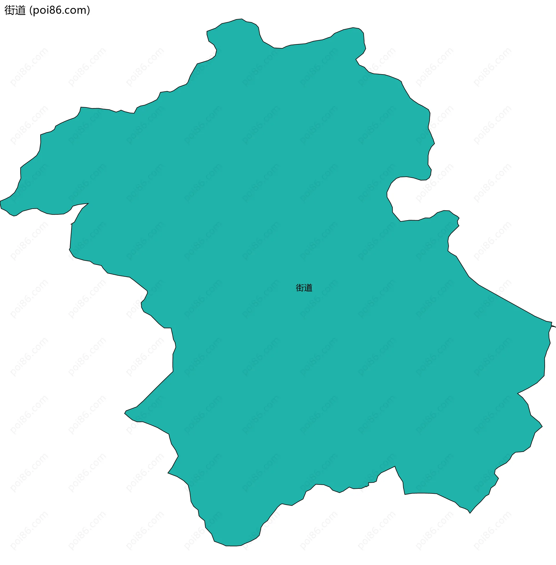 街道边界地图
