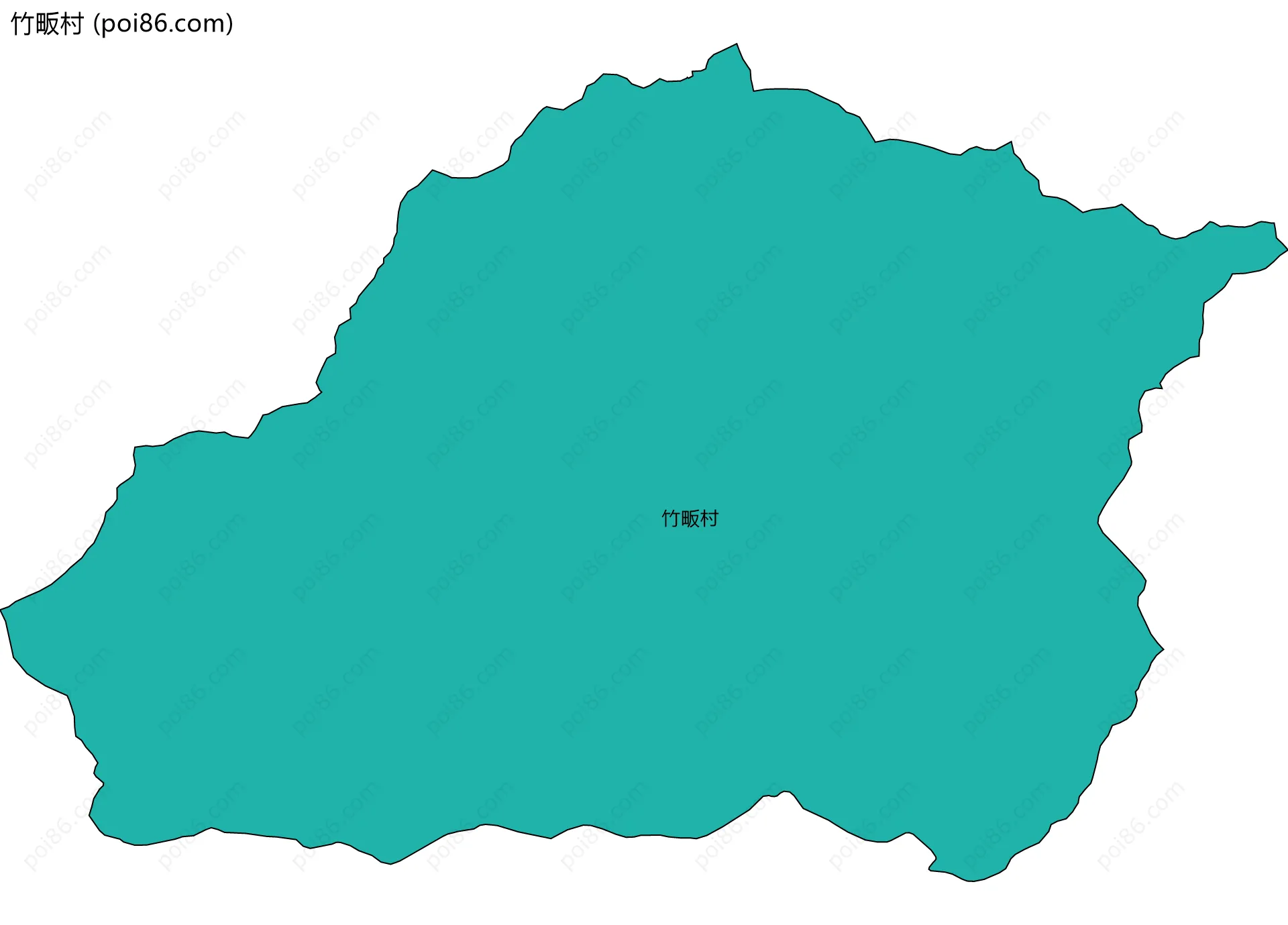 竹畈村边界地图