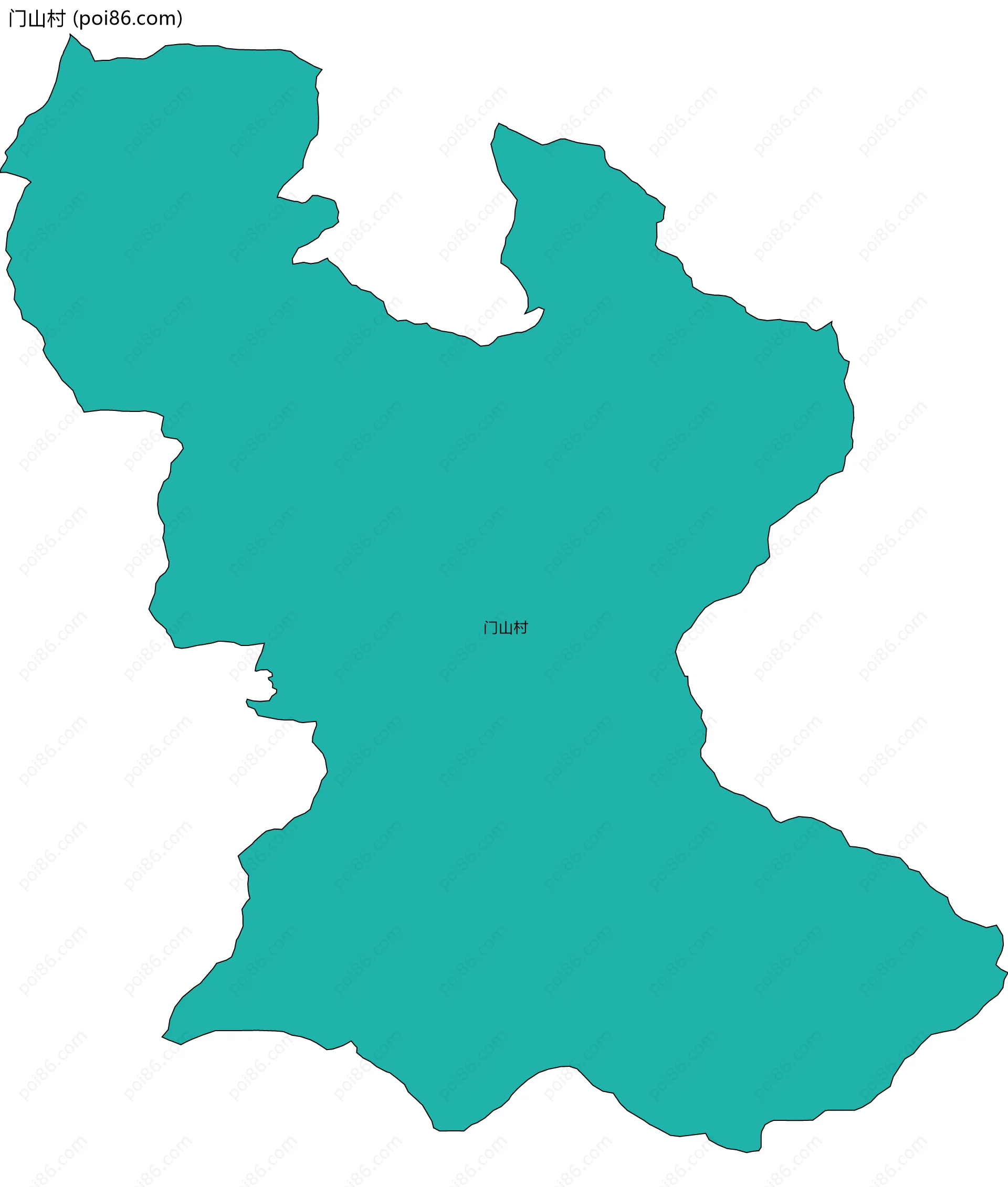 门山村边界地图