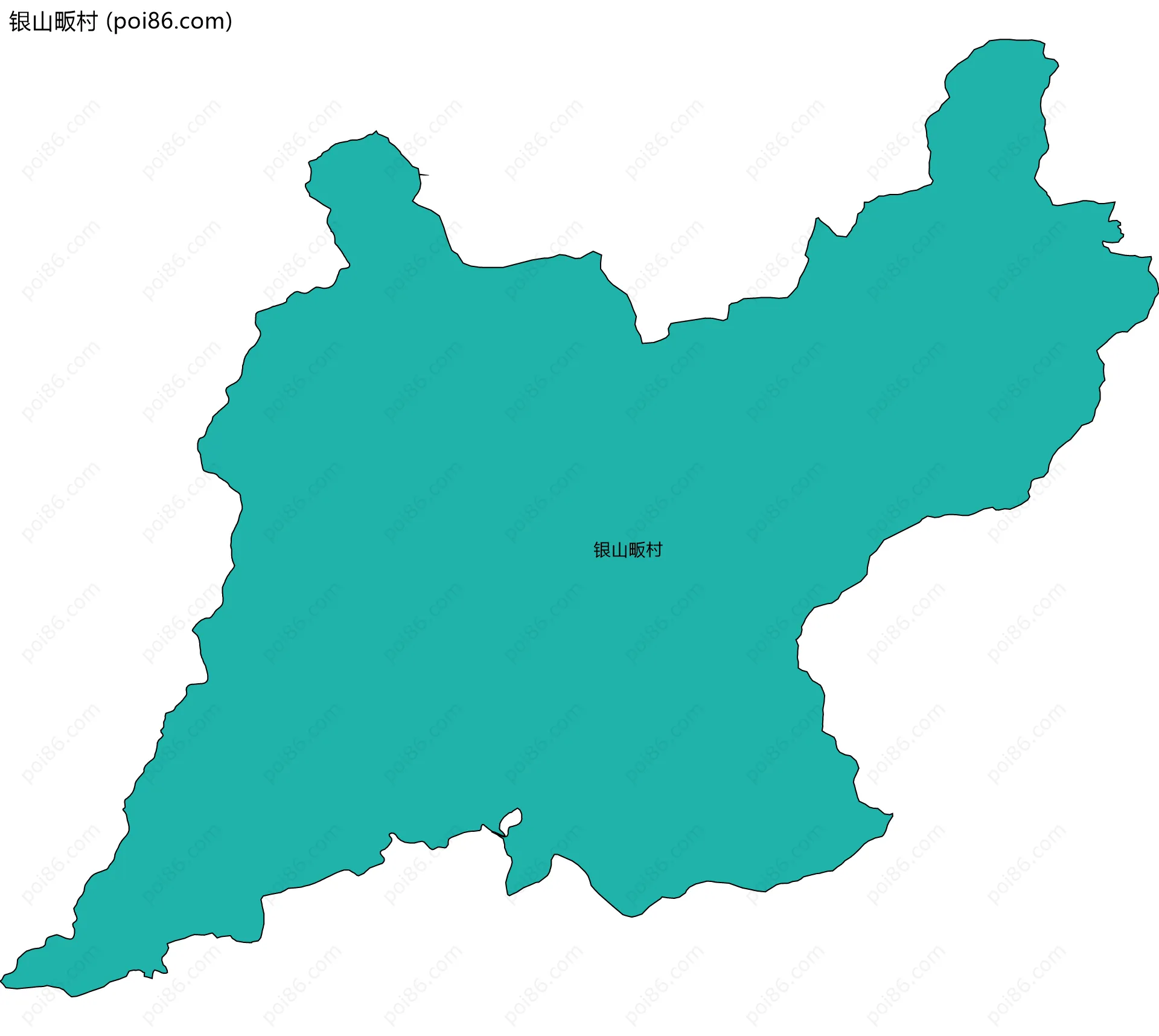 银山畈村边界地图