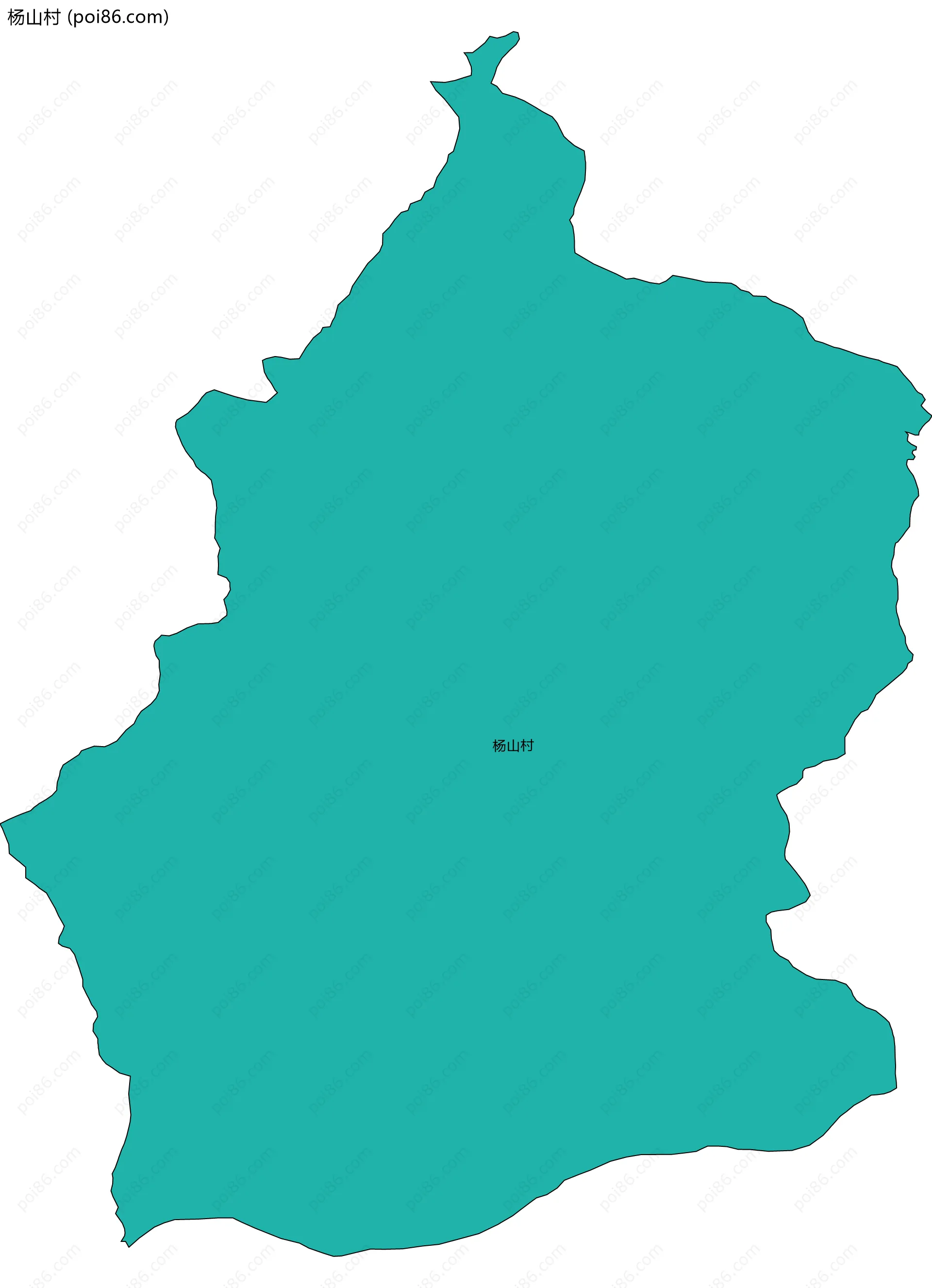 杨山村边界地图