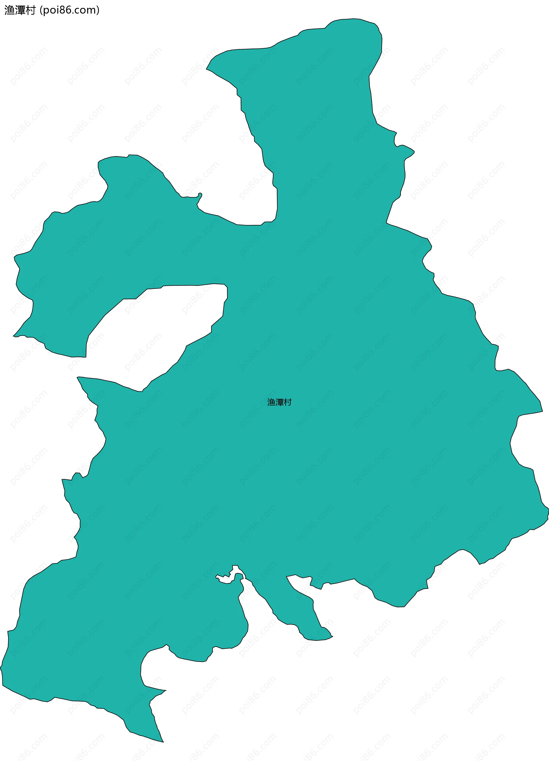 渔潭村边界地图