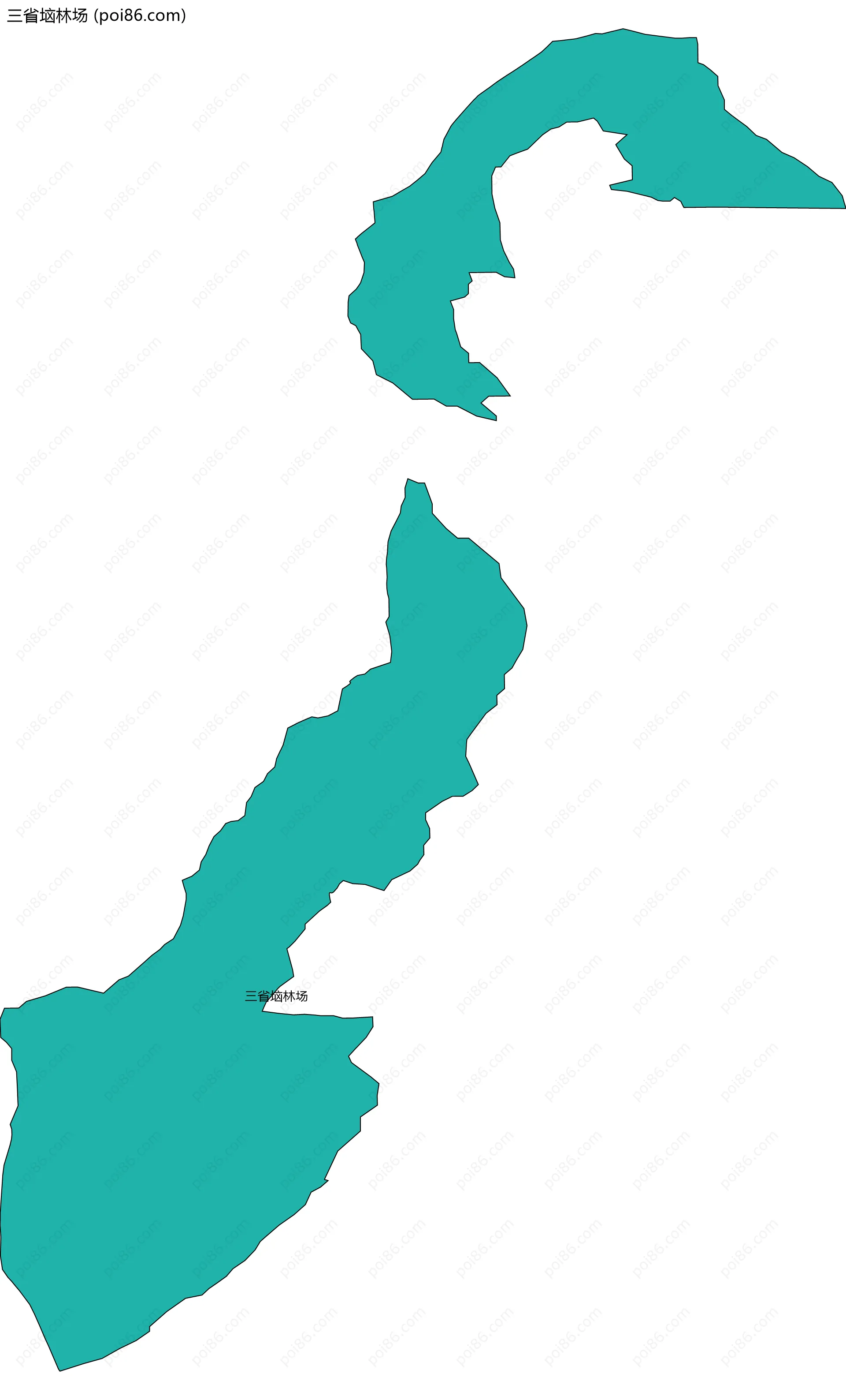 三省垴林场边界地图