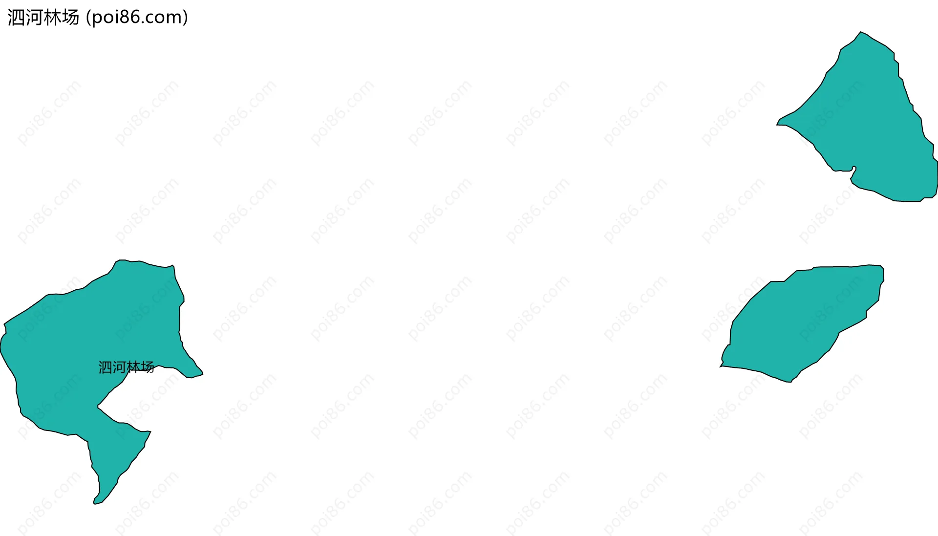 泗河林场边界地图