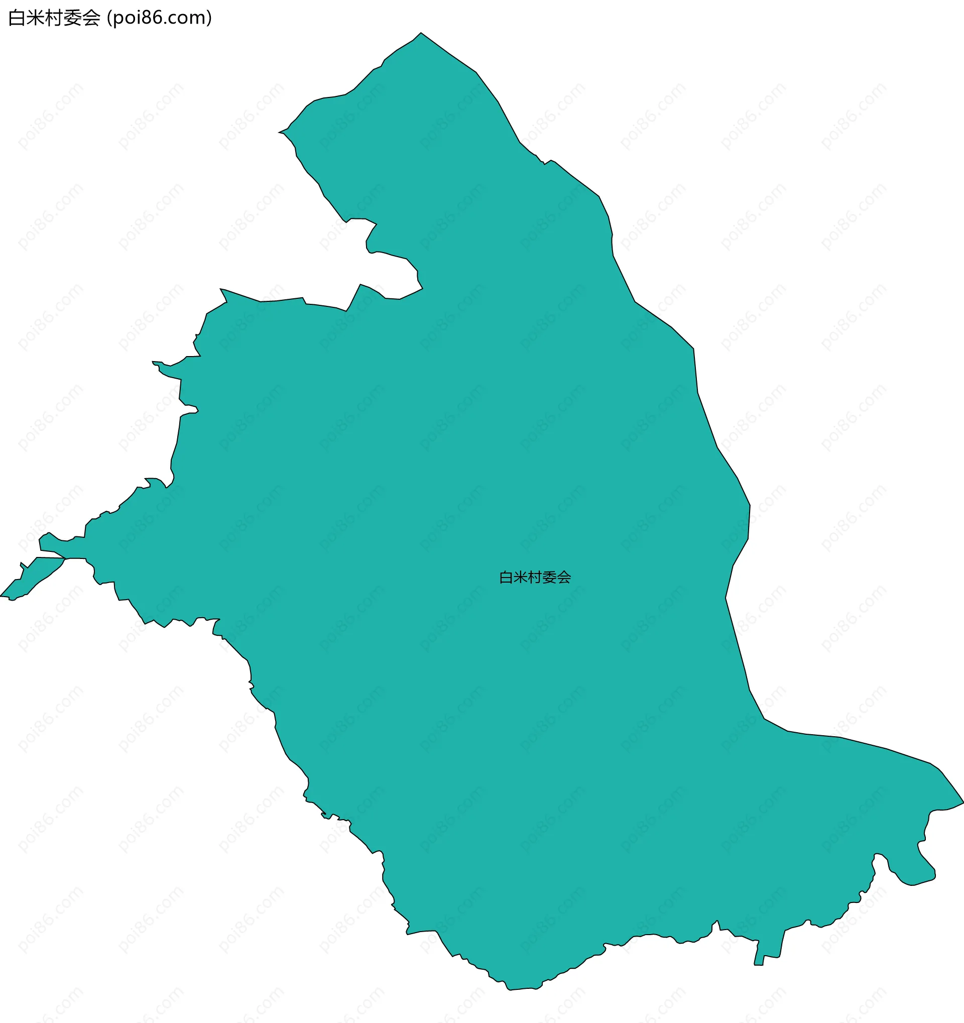 白米村委会边界地图