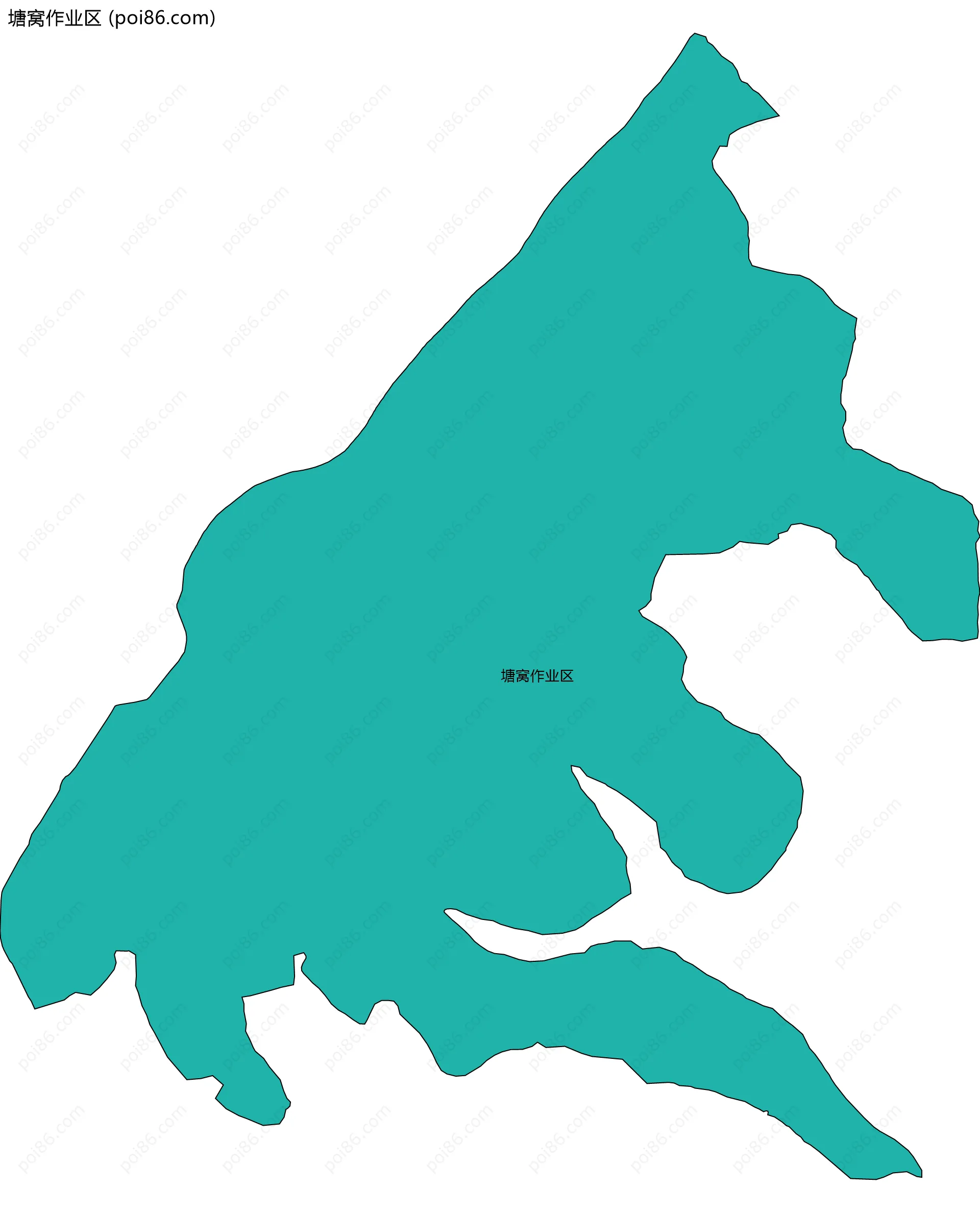 塘窝作业区边界地图