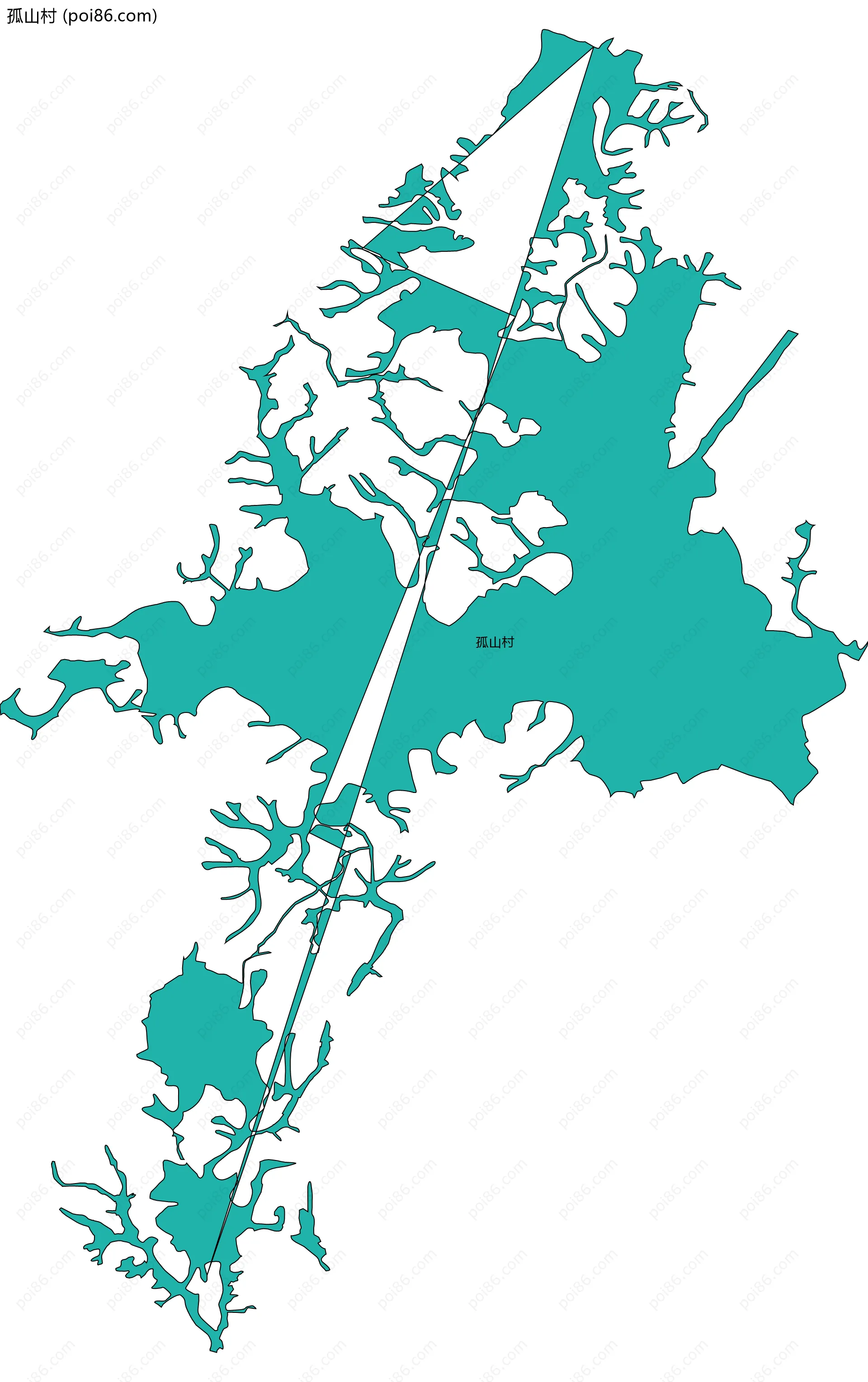 孤山村边界地图