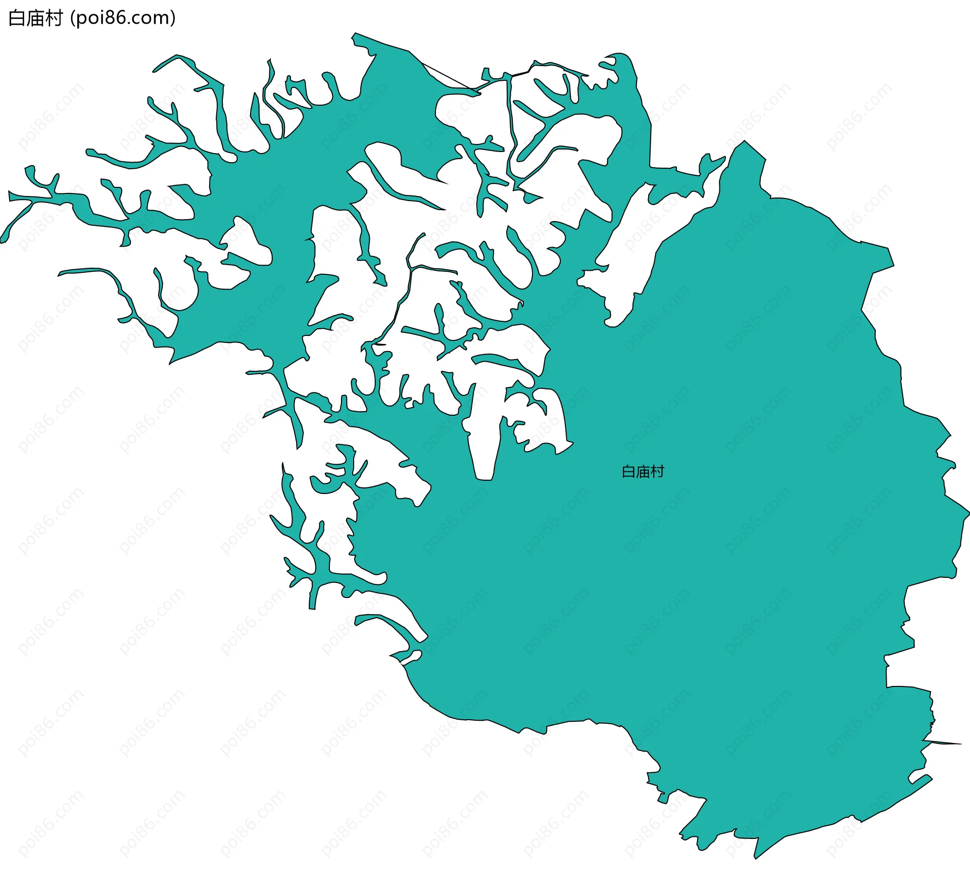 白庙村边界地图