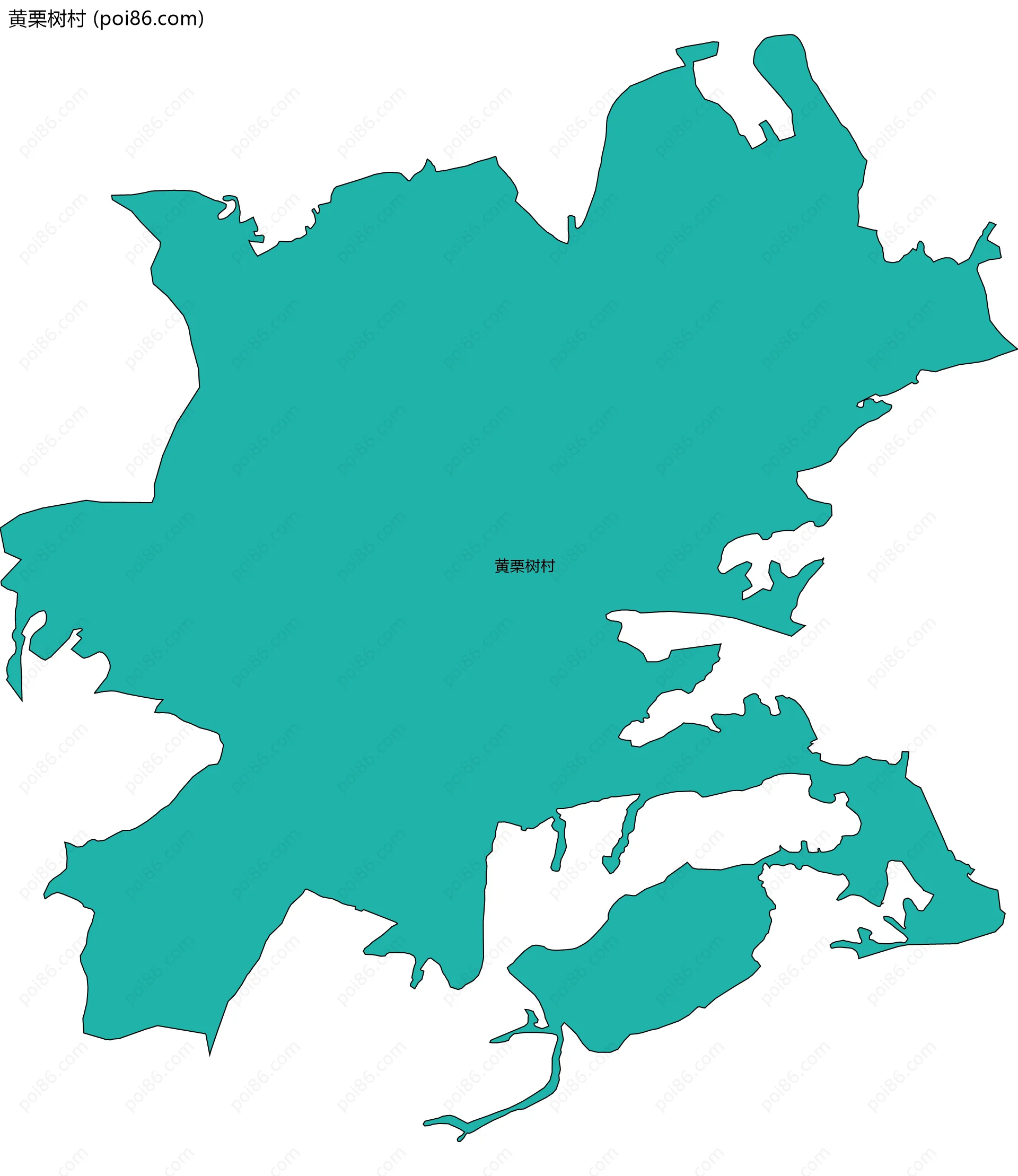 黄栗树村边界地图