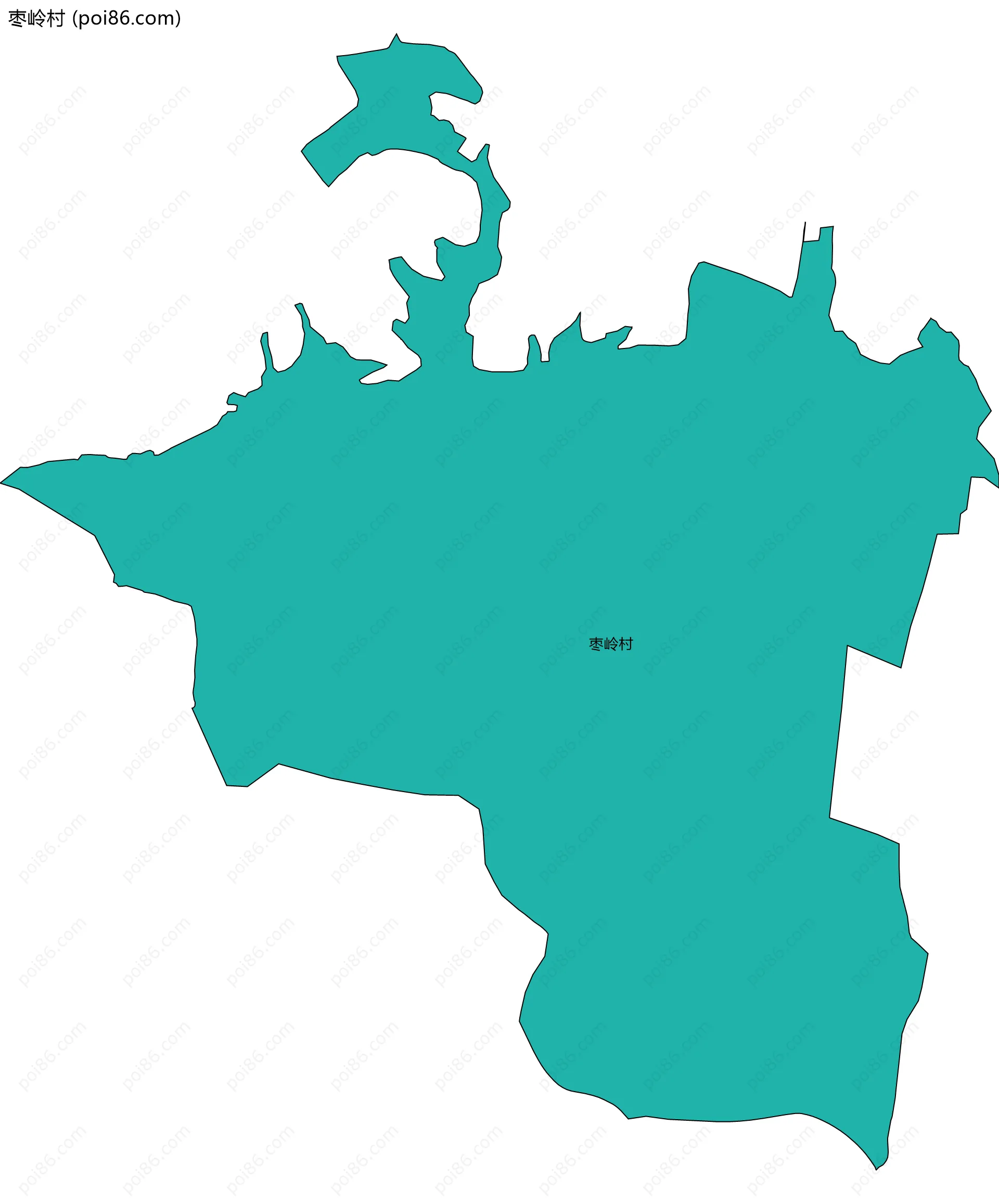 枣岭村边界地图