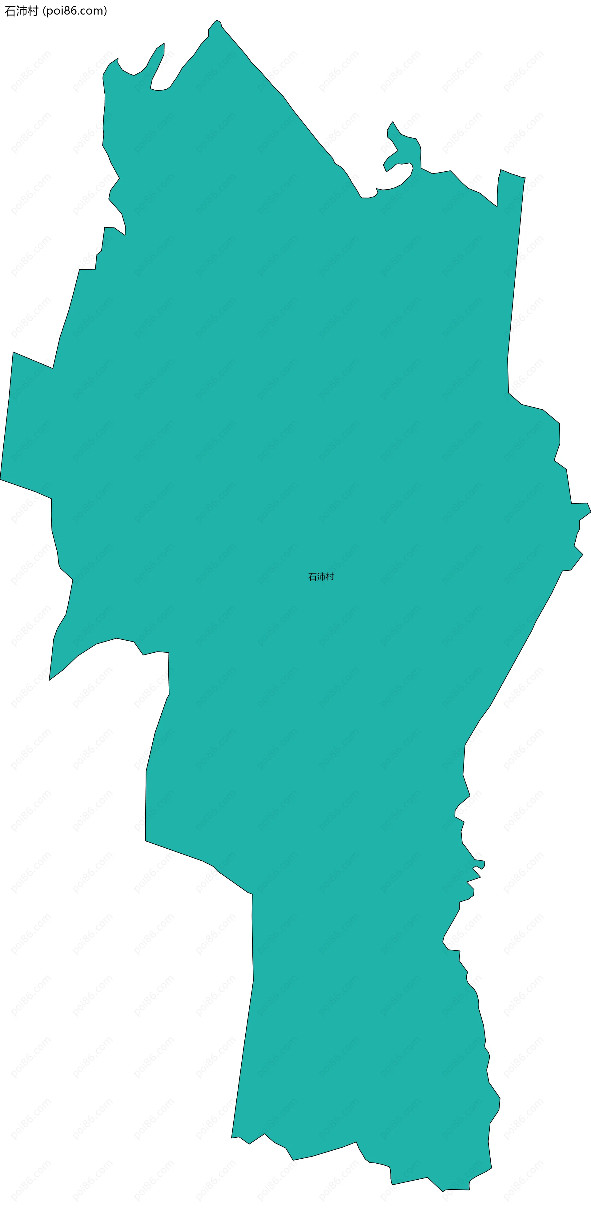 石沛村边界地图