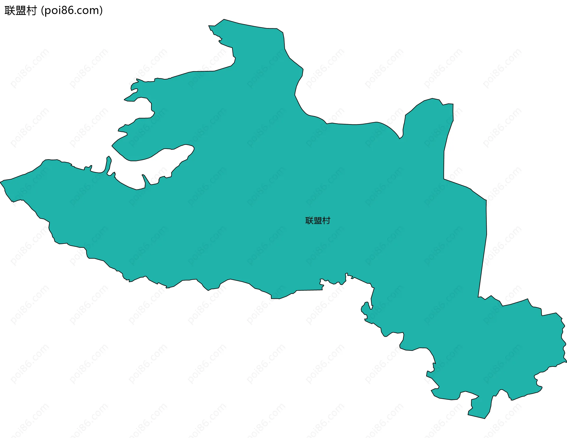 联盟村边界地图