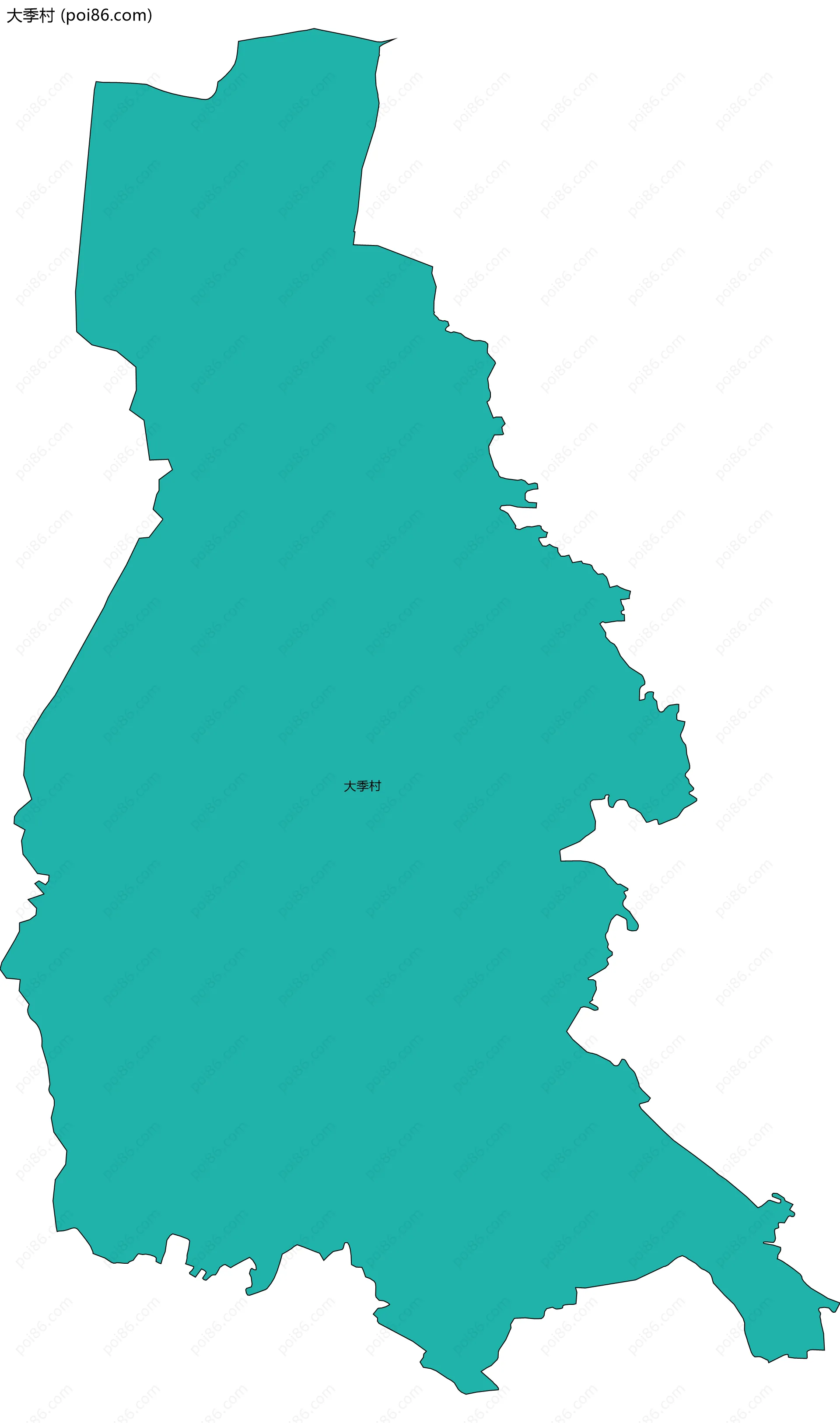 大季村边界地图