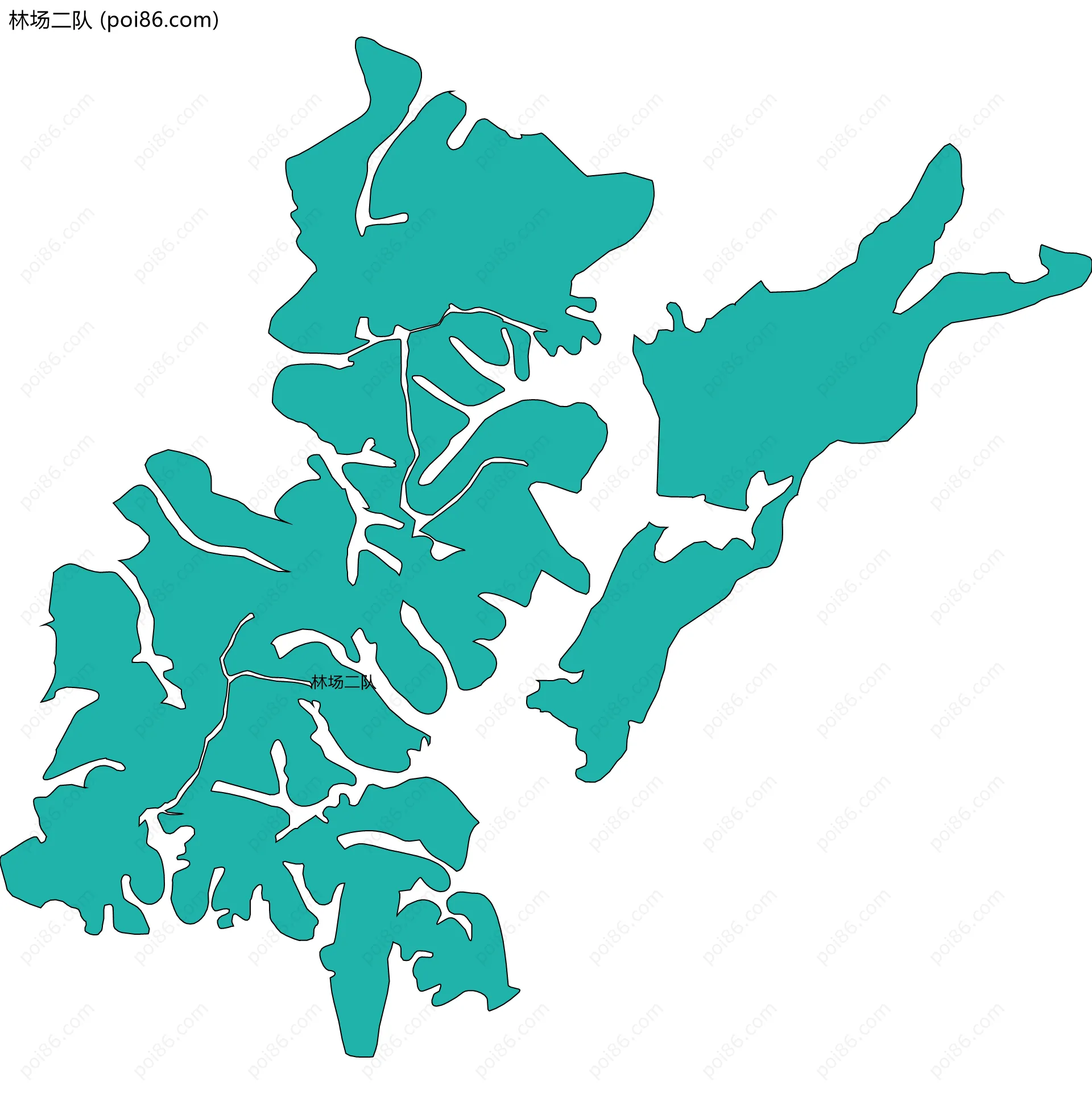 林场二队边界地图