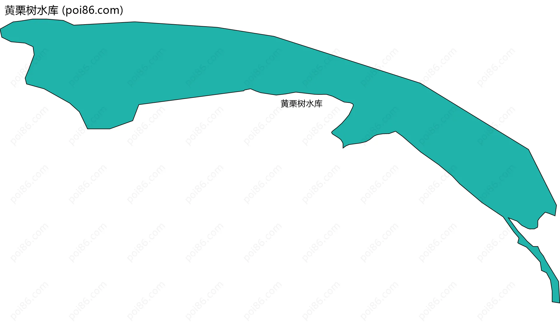 黄栗树水库边界地图