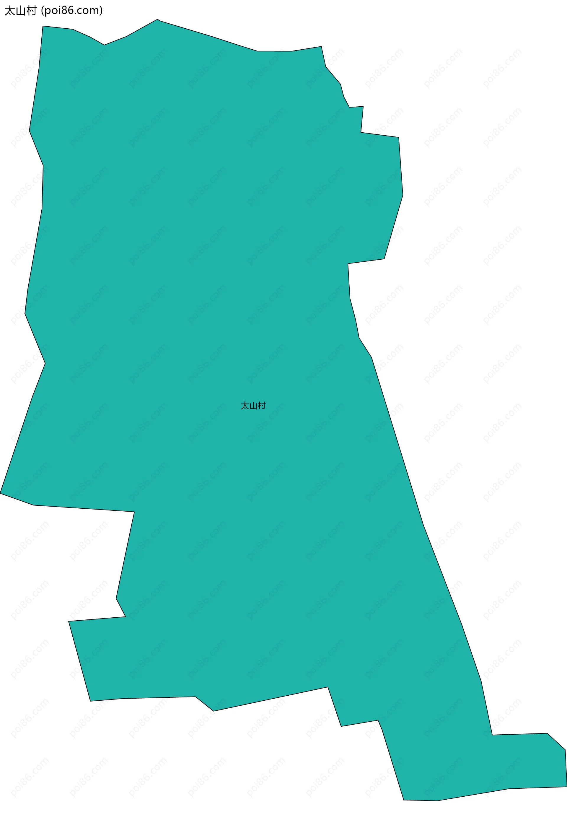 太山村边界地图