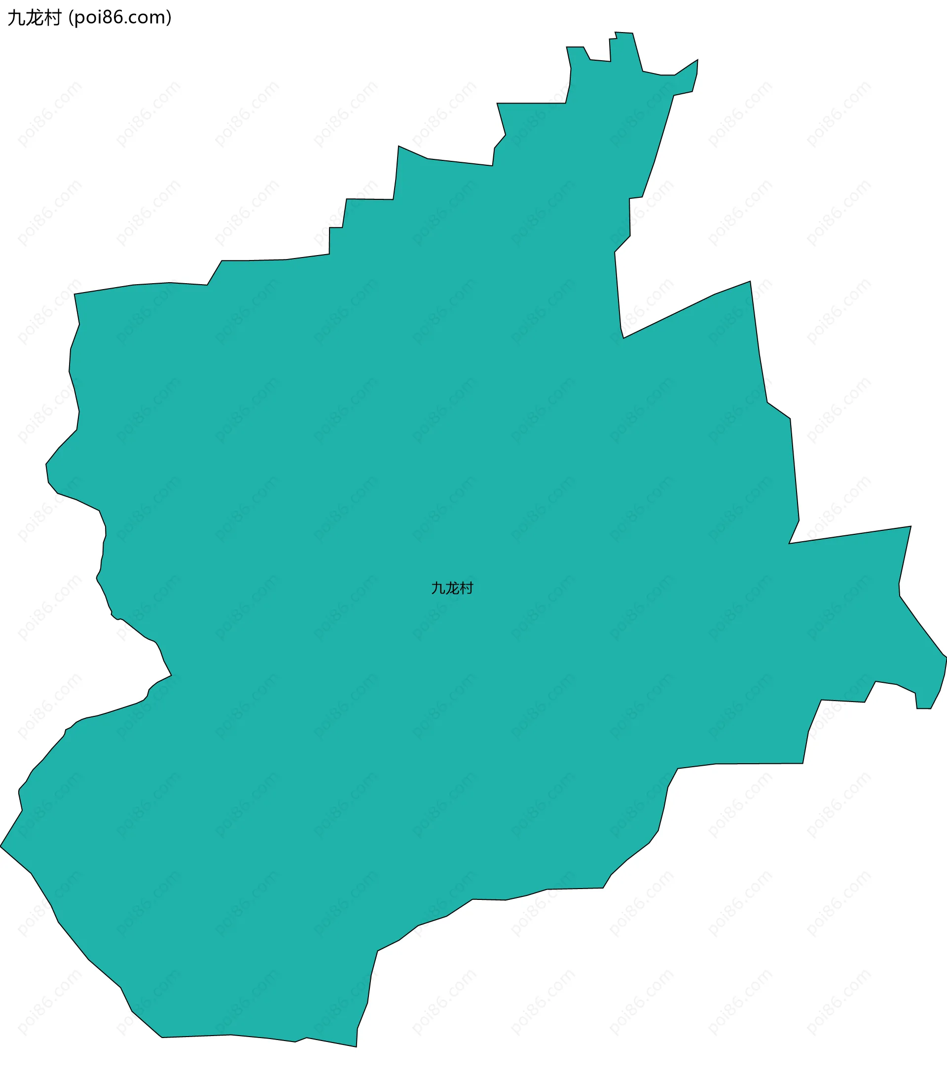 九龙村边界地图