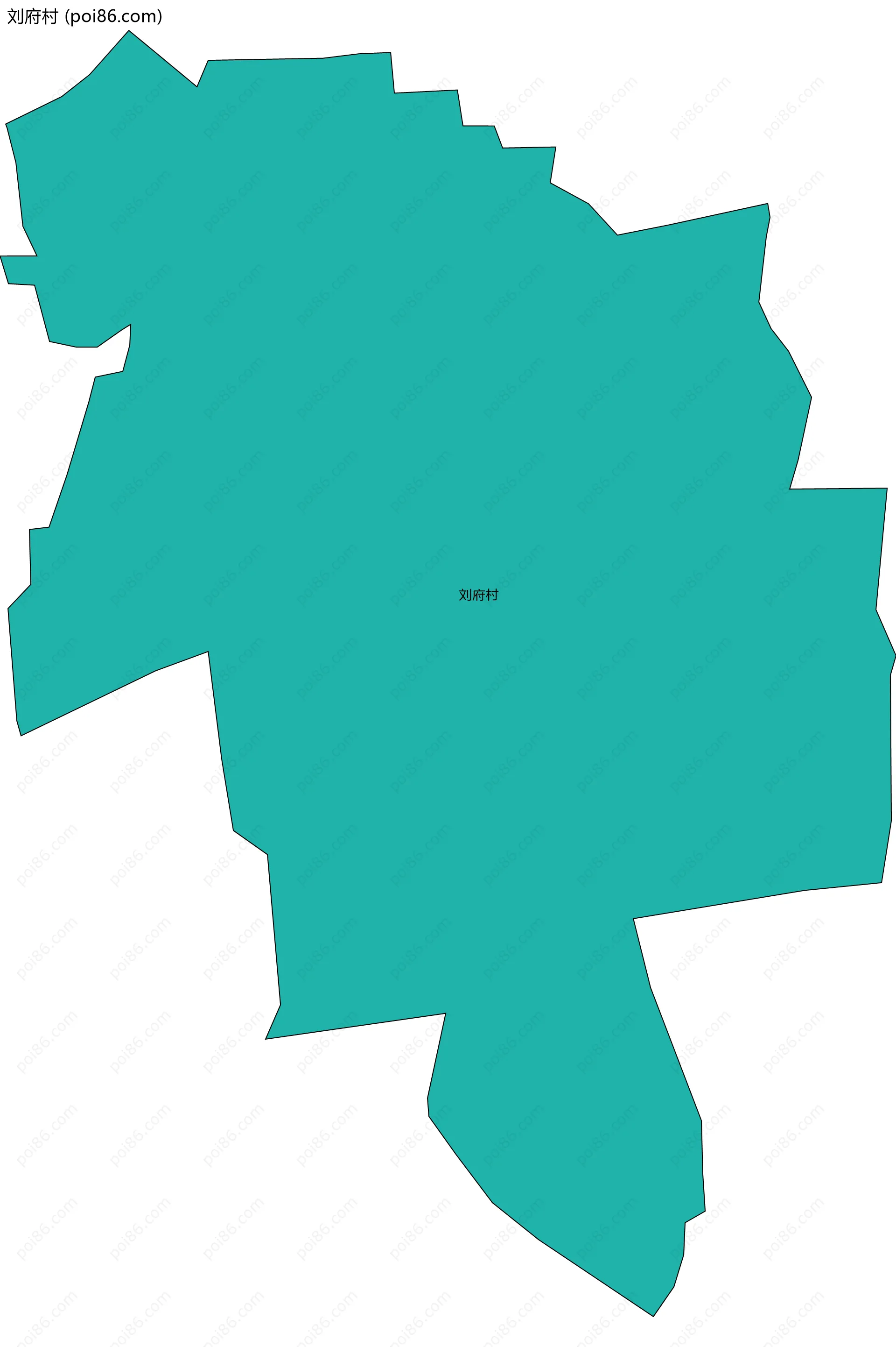 刘府村边界地图