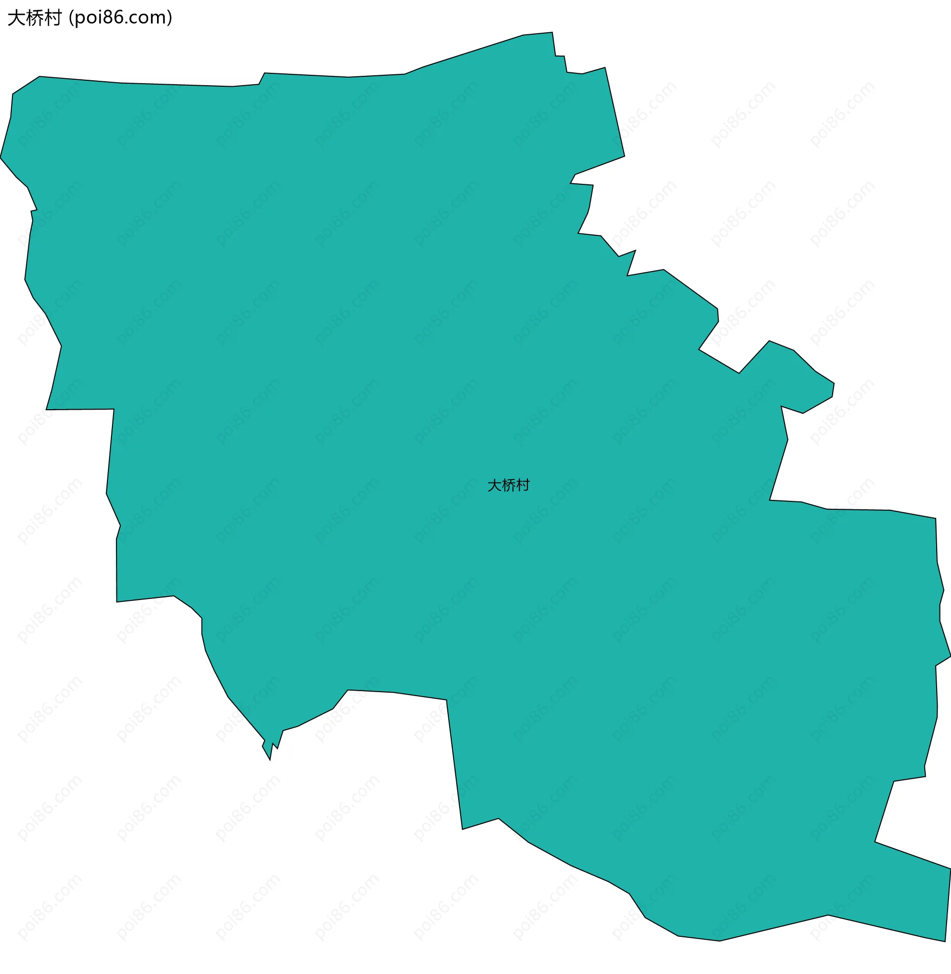 大桥村边界地图