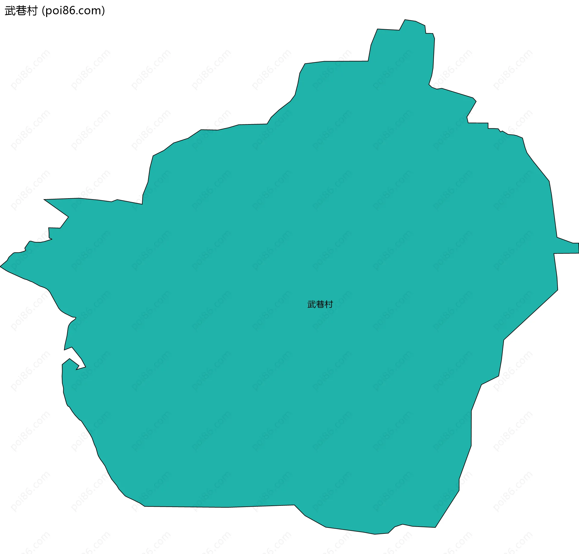 武巷村边界地图