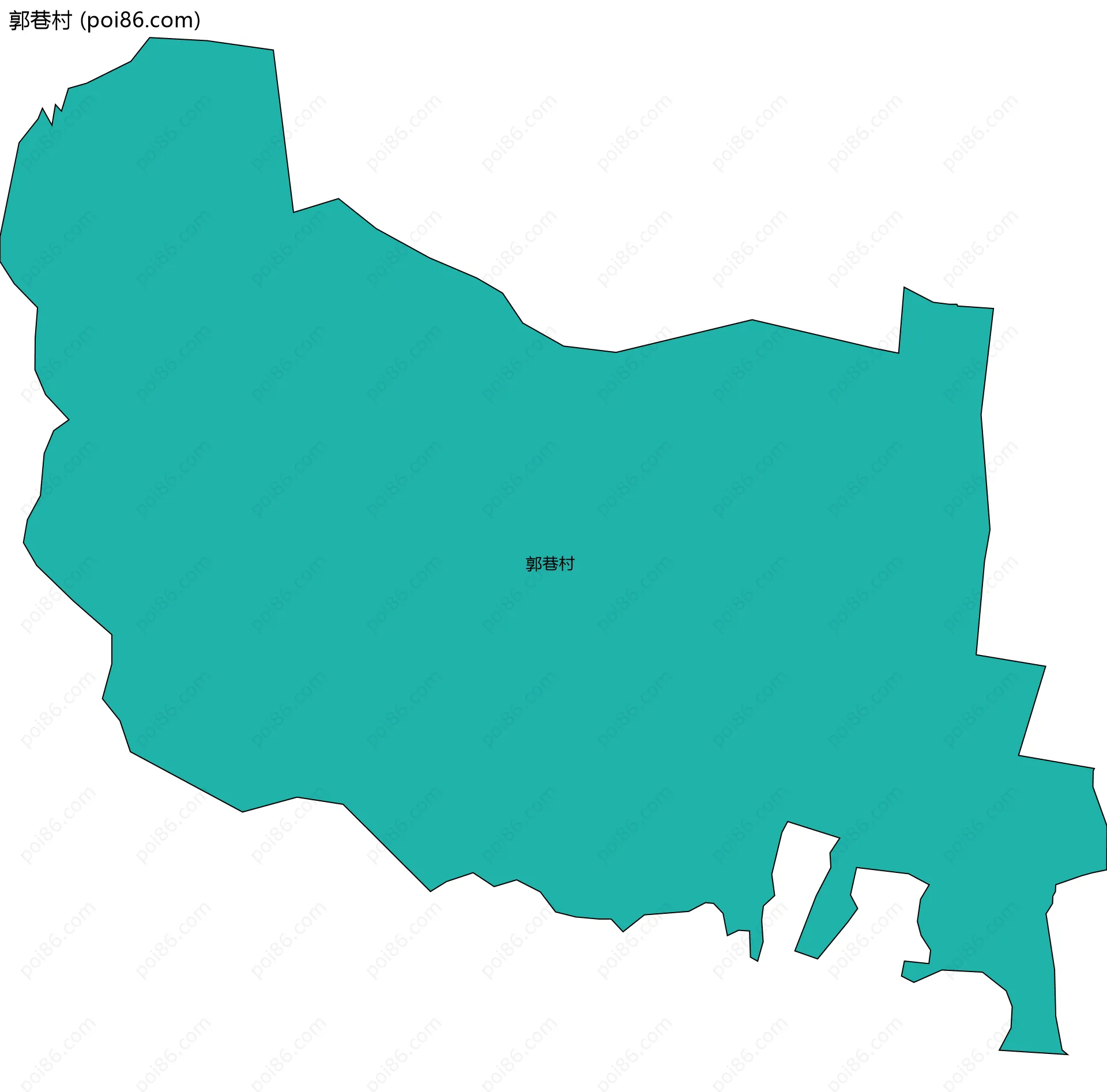 郭巷村边界地图