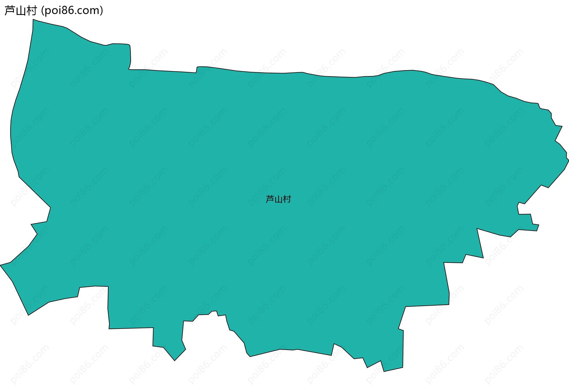 芦山村边界地图