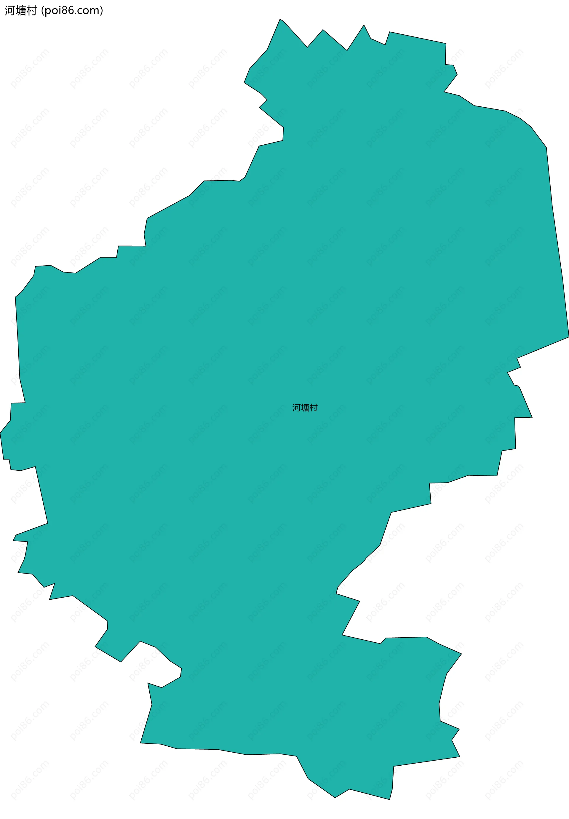 河塘村边界地图