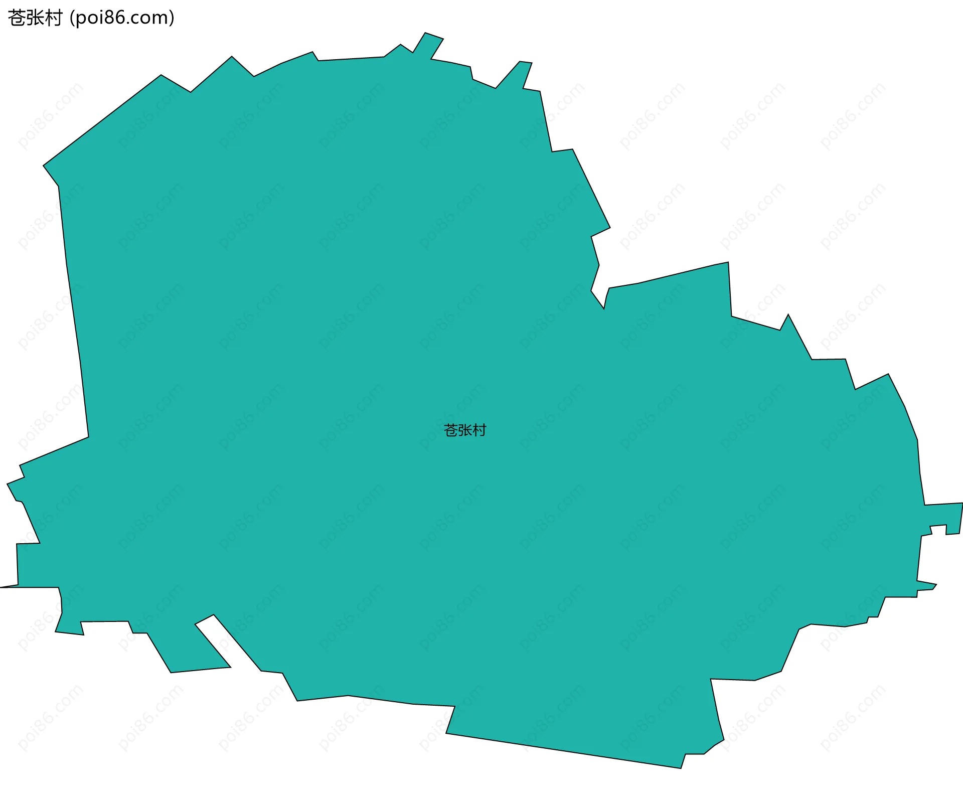 苍张村边界地图