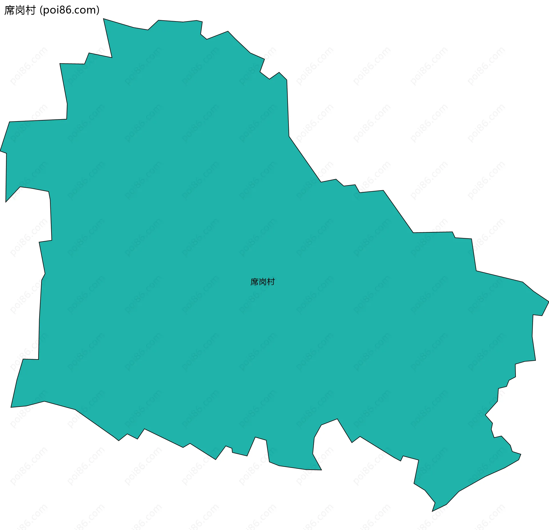 席岗村边界地图