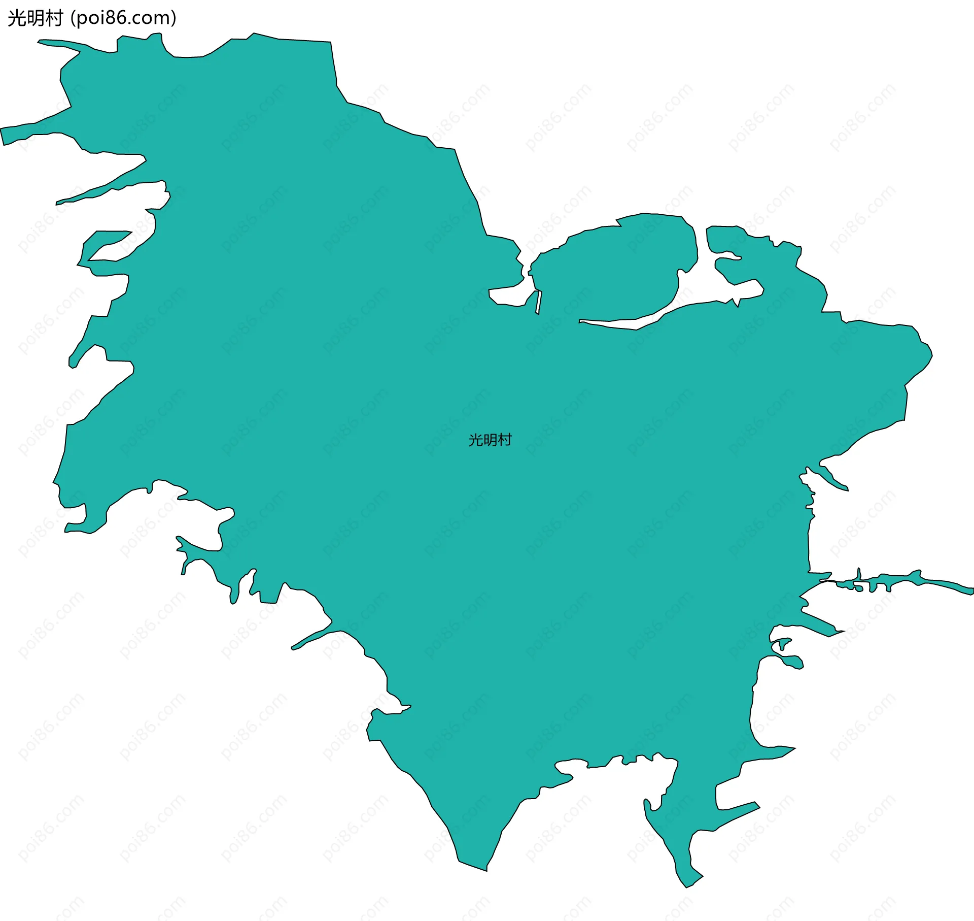 光明村边界地图