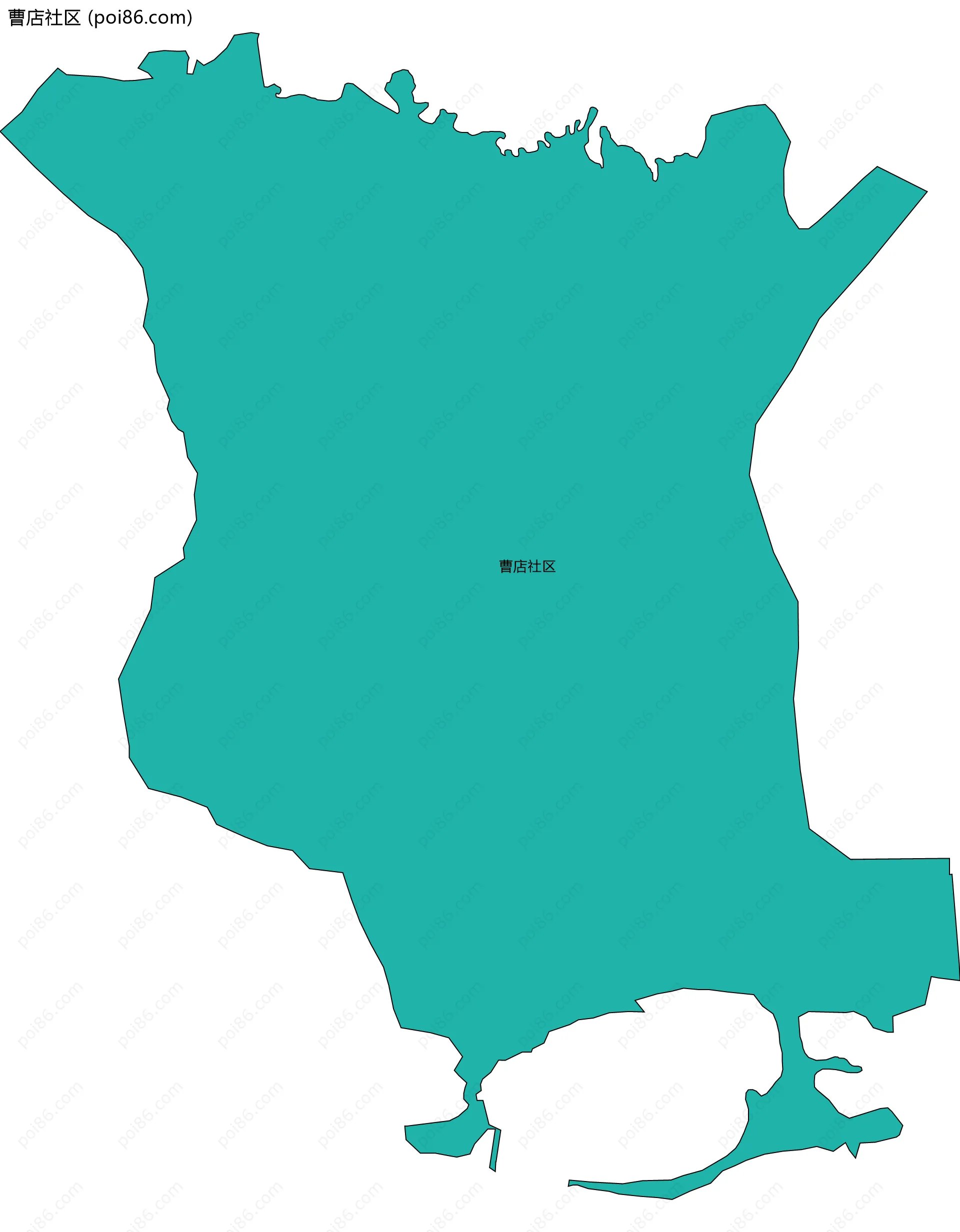 曹店社区边界地图