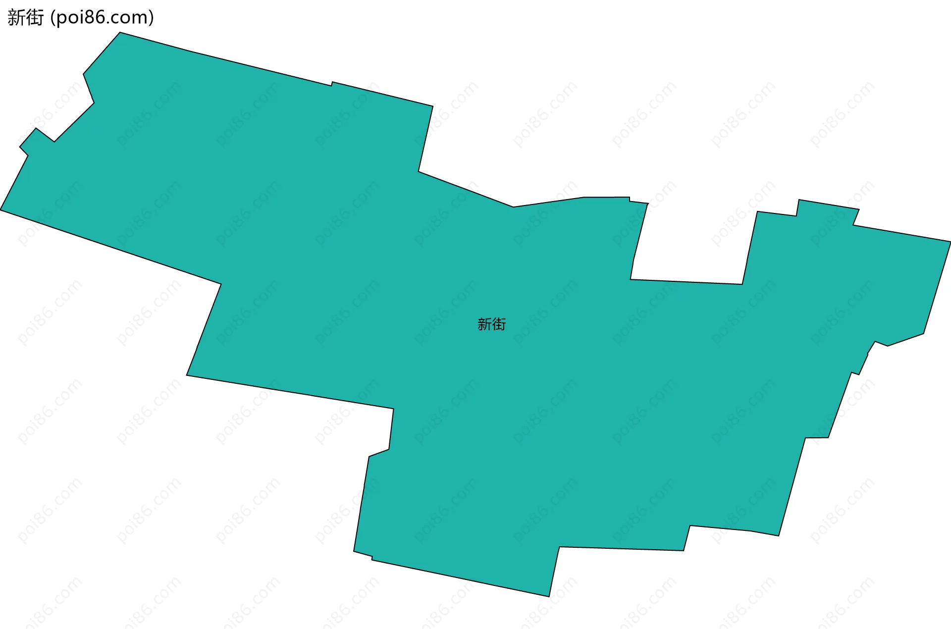 新街边界地图