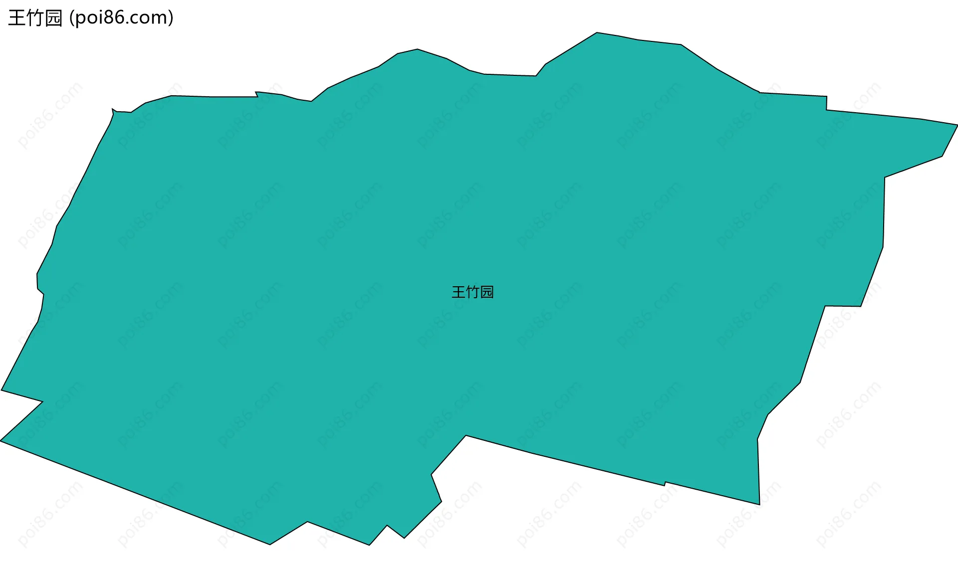 王竹园边界地图