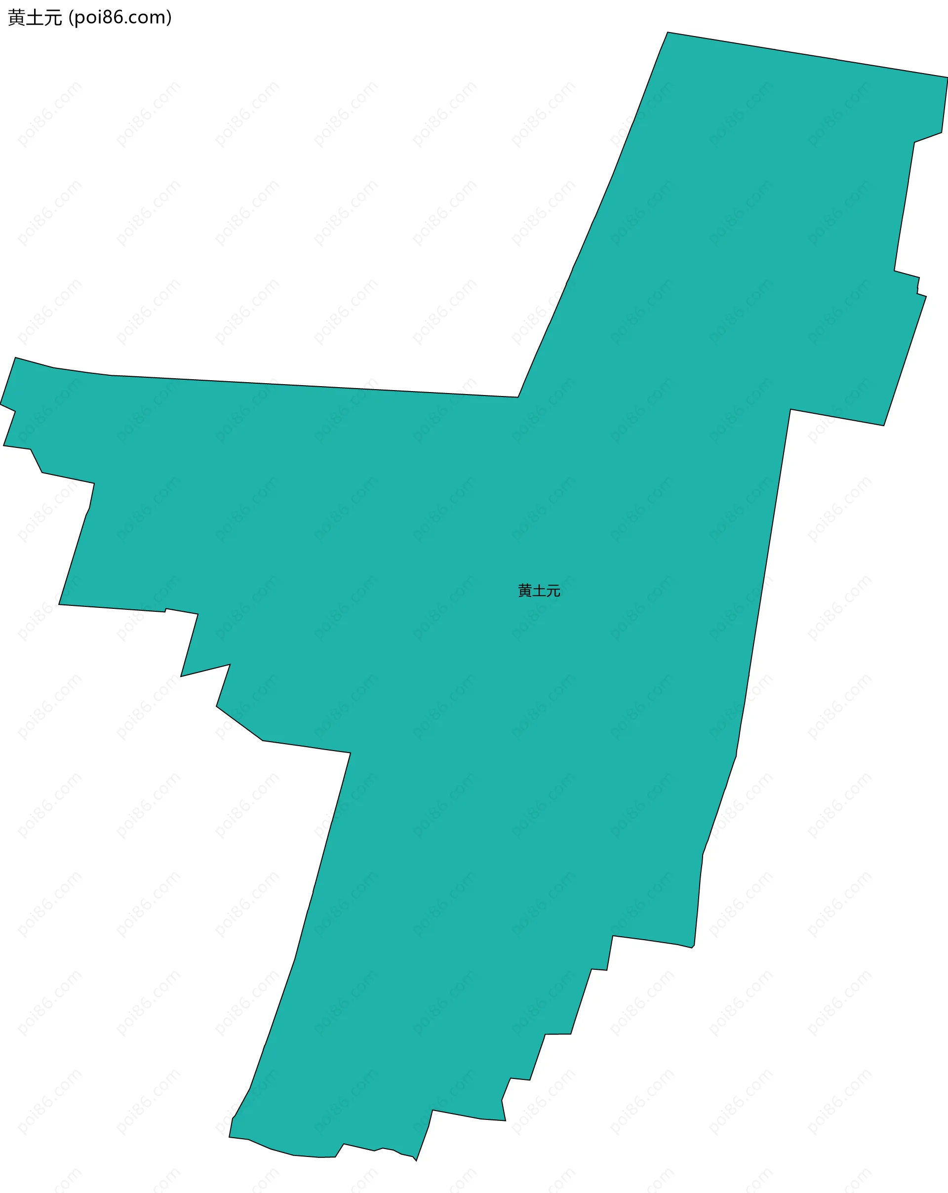 黄土元边界地图