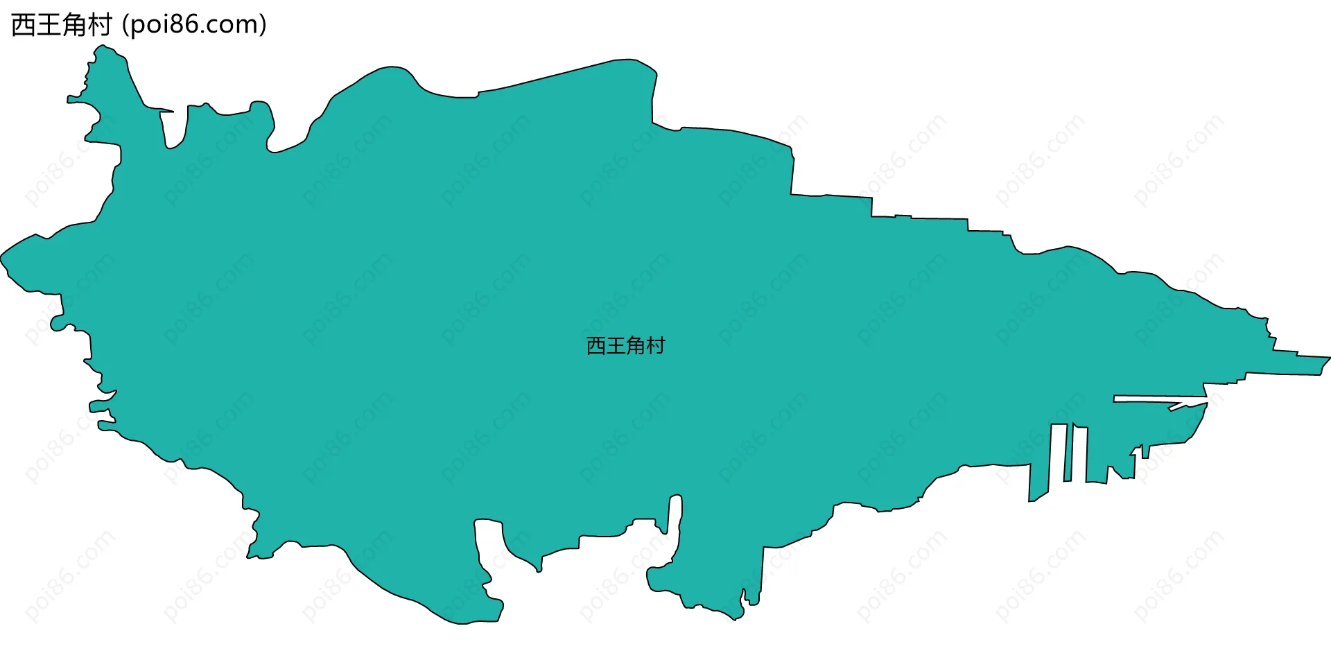 西王角村边界地图