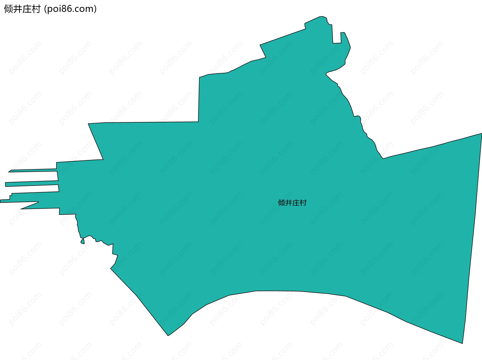 倾井庄村边界地图