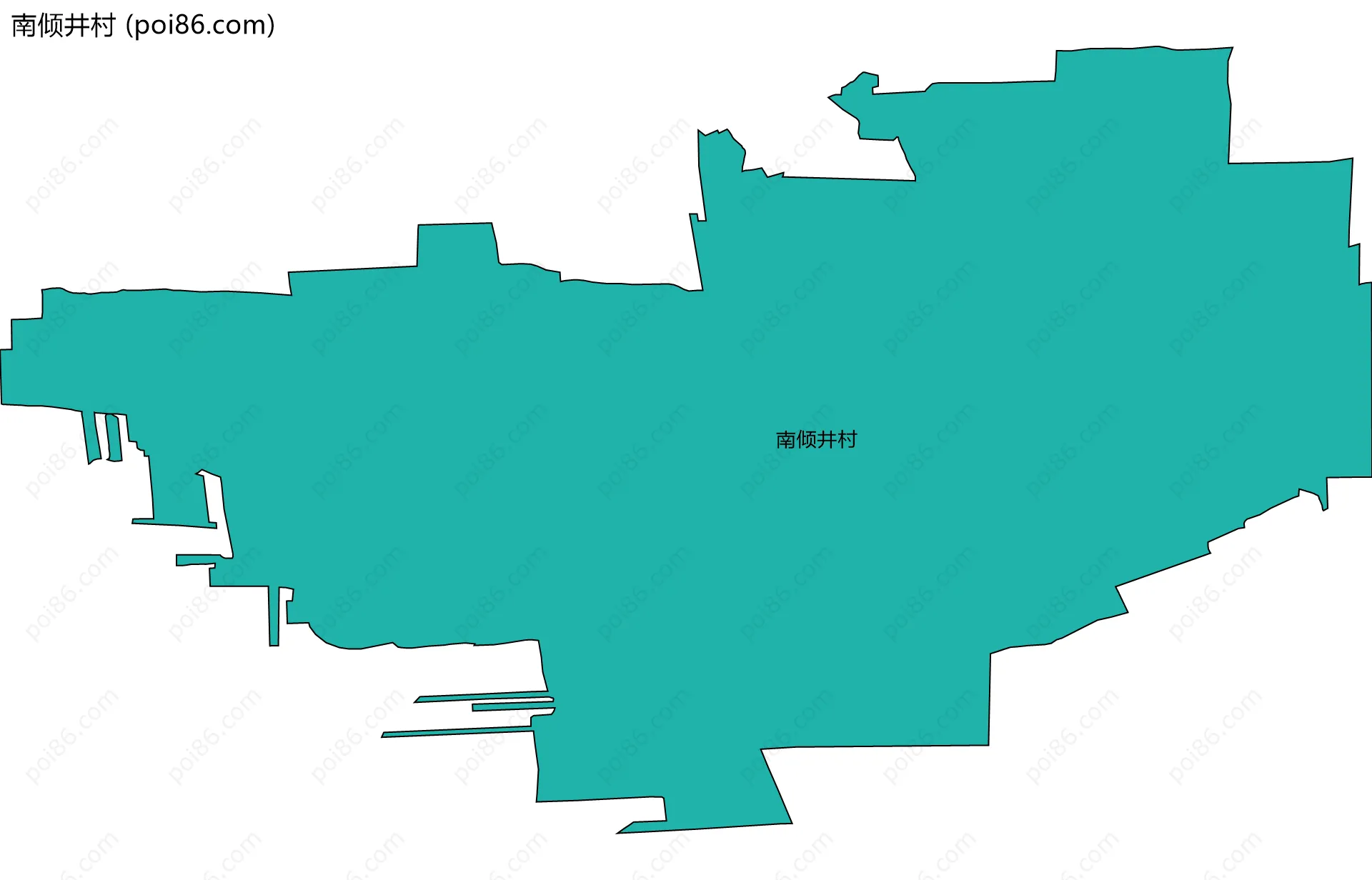 南倾井村边界地图