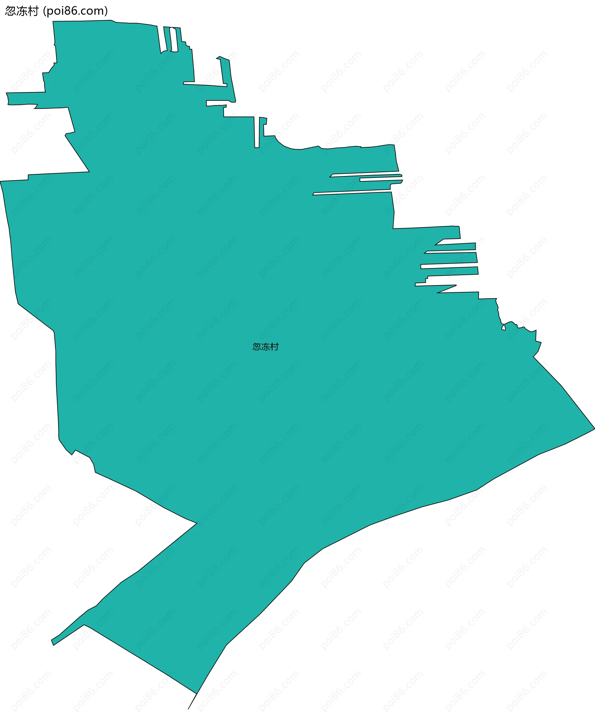 忽冻村边界地图