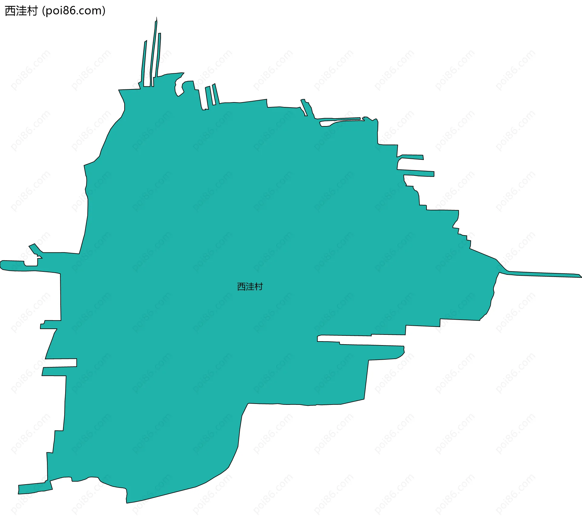 西洼村边界地图